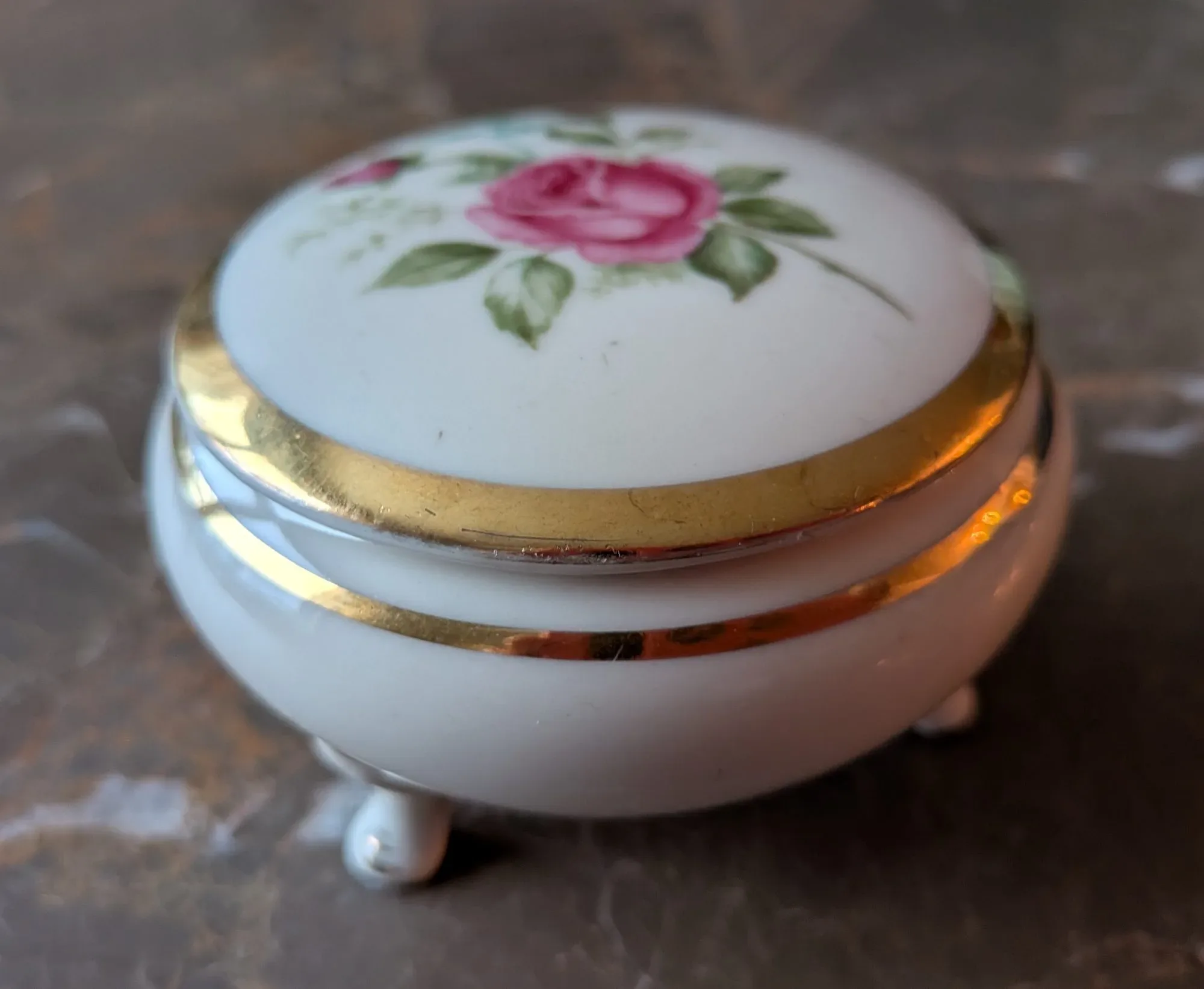 Charmigt Smyckeskrin Royal Porzellan Bavaria med Rosdekor