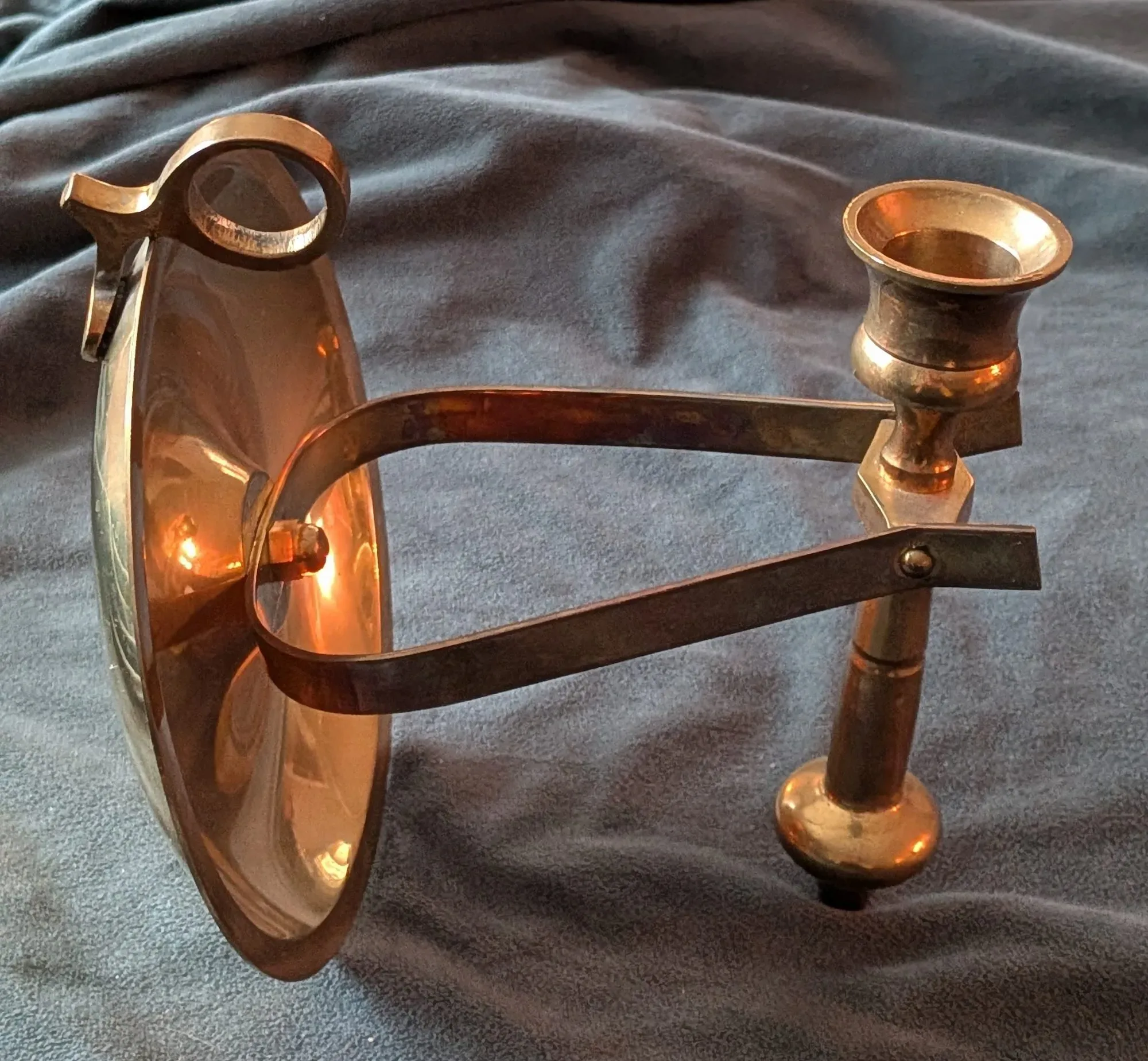 Vintage Skeppsljusstake i Mässing