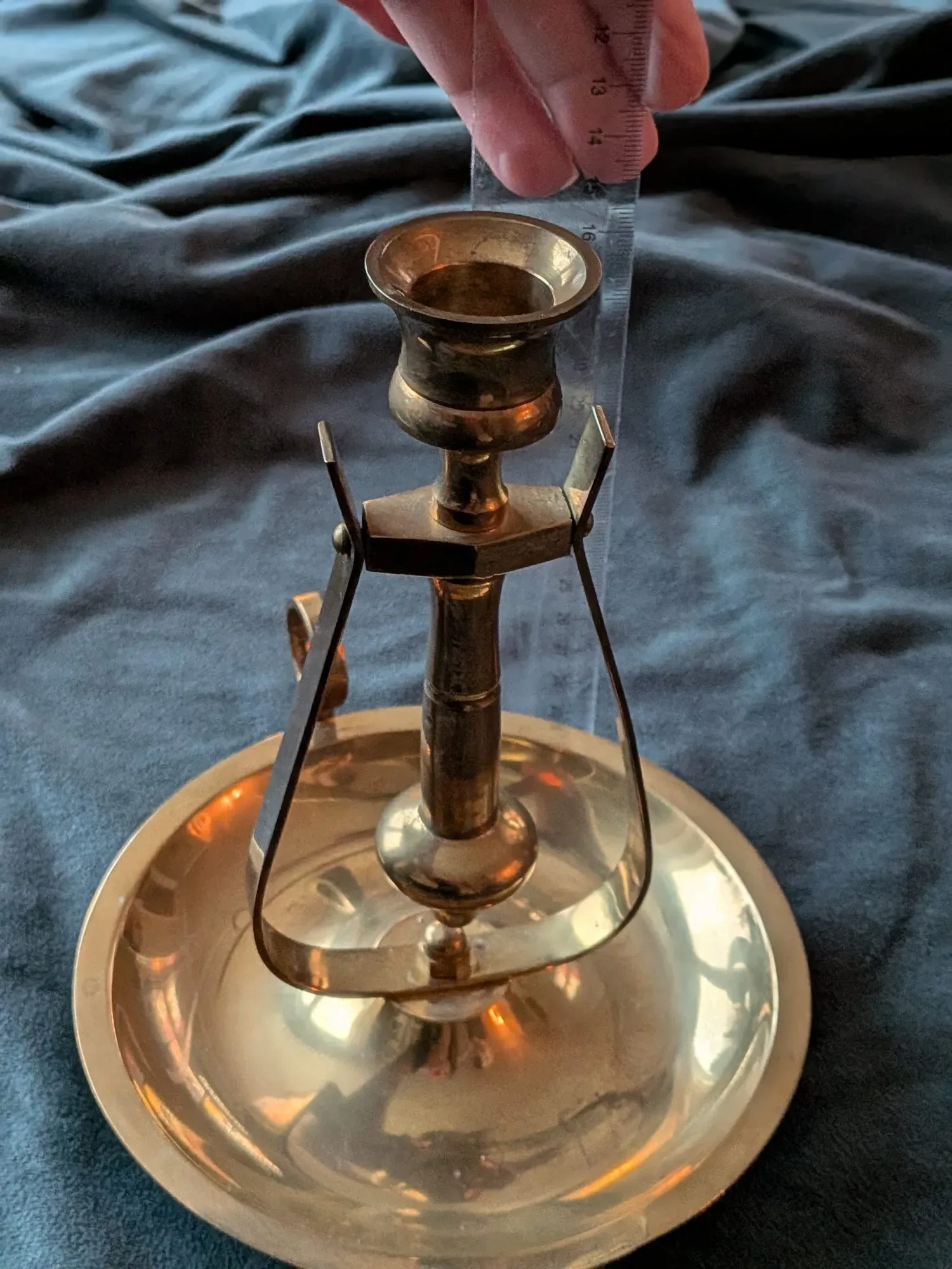 Vintage Skeppsljusstake i Mässing - Bild 5