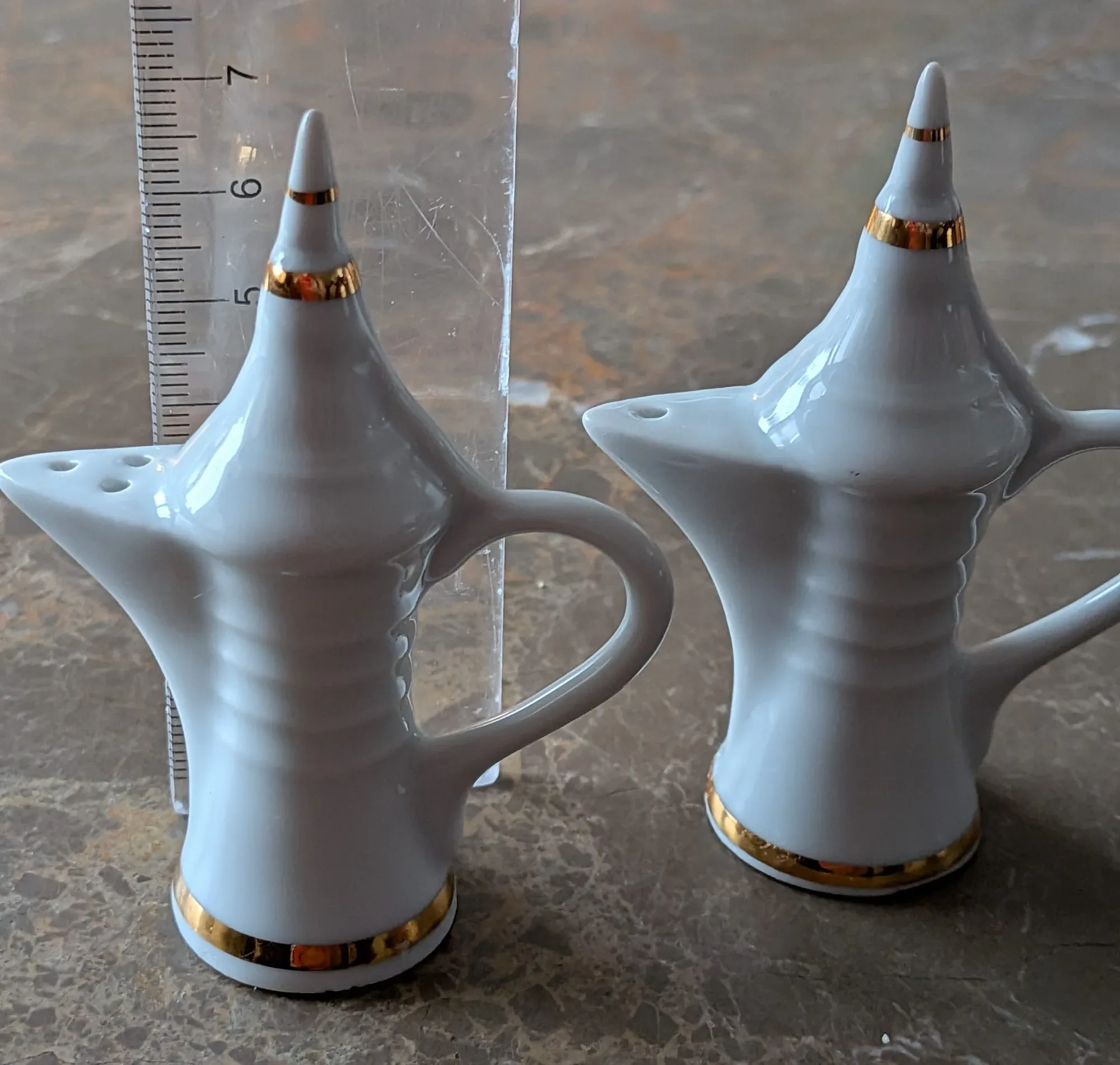 Elegant Limoges Salt & Pepper Shakers, Miniature Porcelain Jugs - Image 5