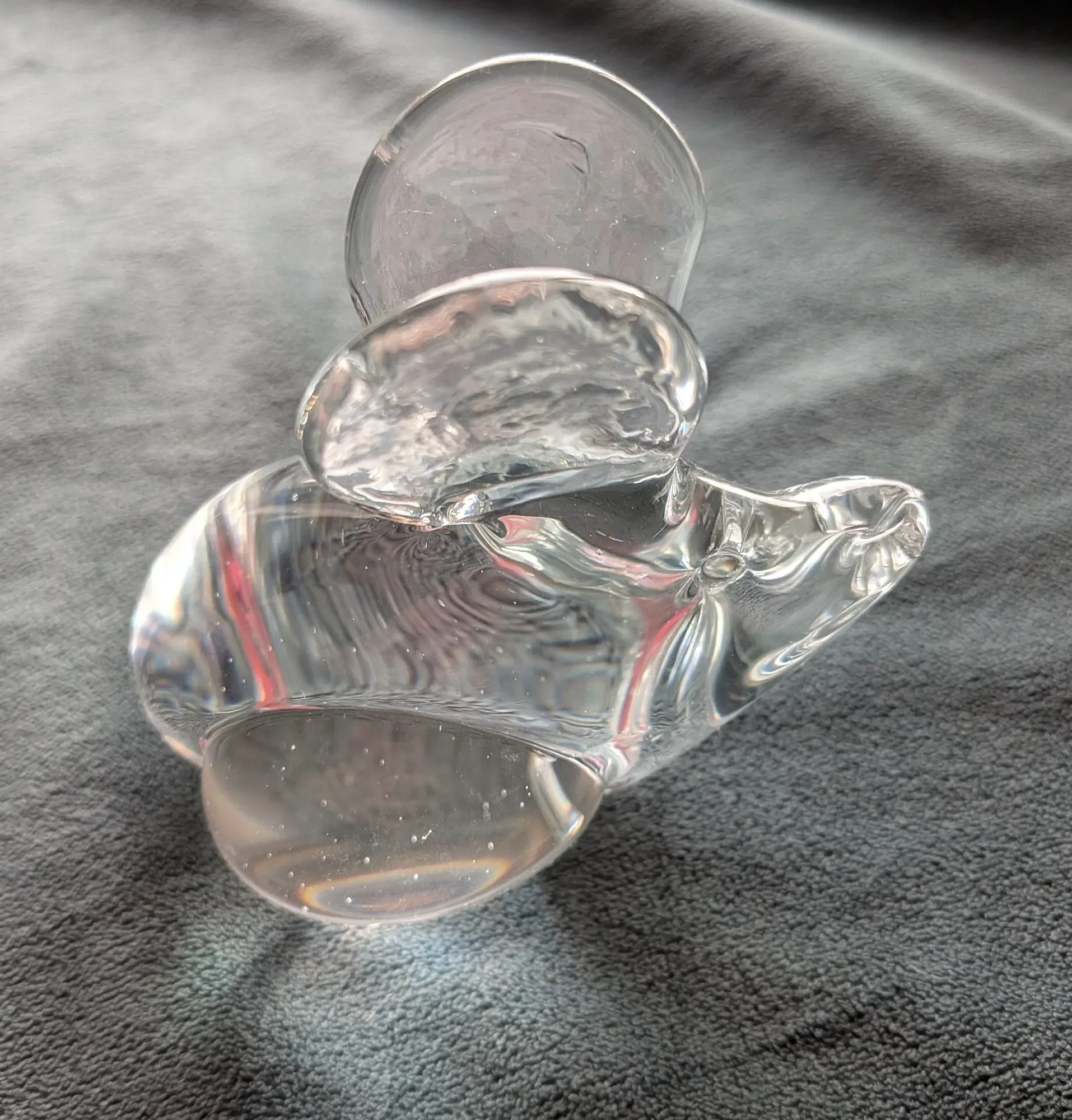 Elegant Liten Mus i Klart Glas - Bild 5