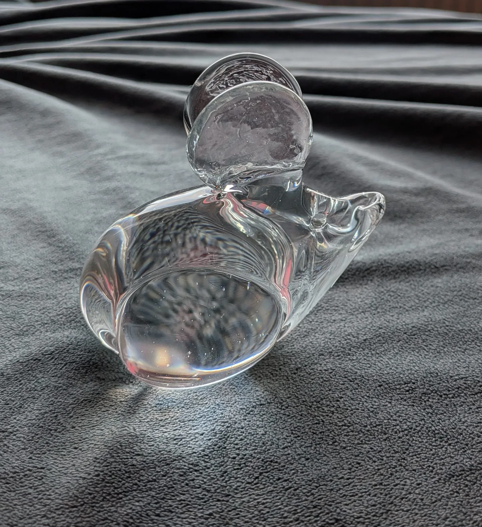 Elegant Liten Mus i Klart Glas - Bild 2