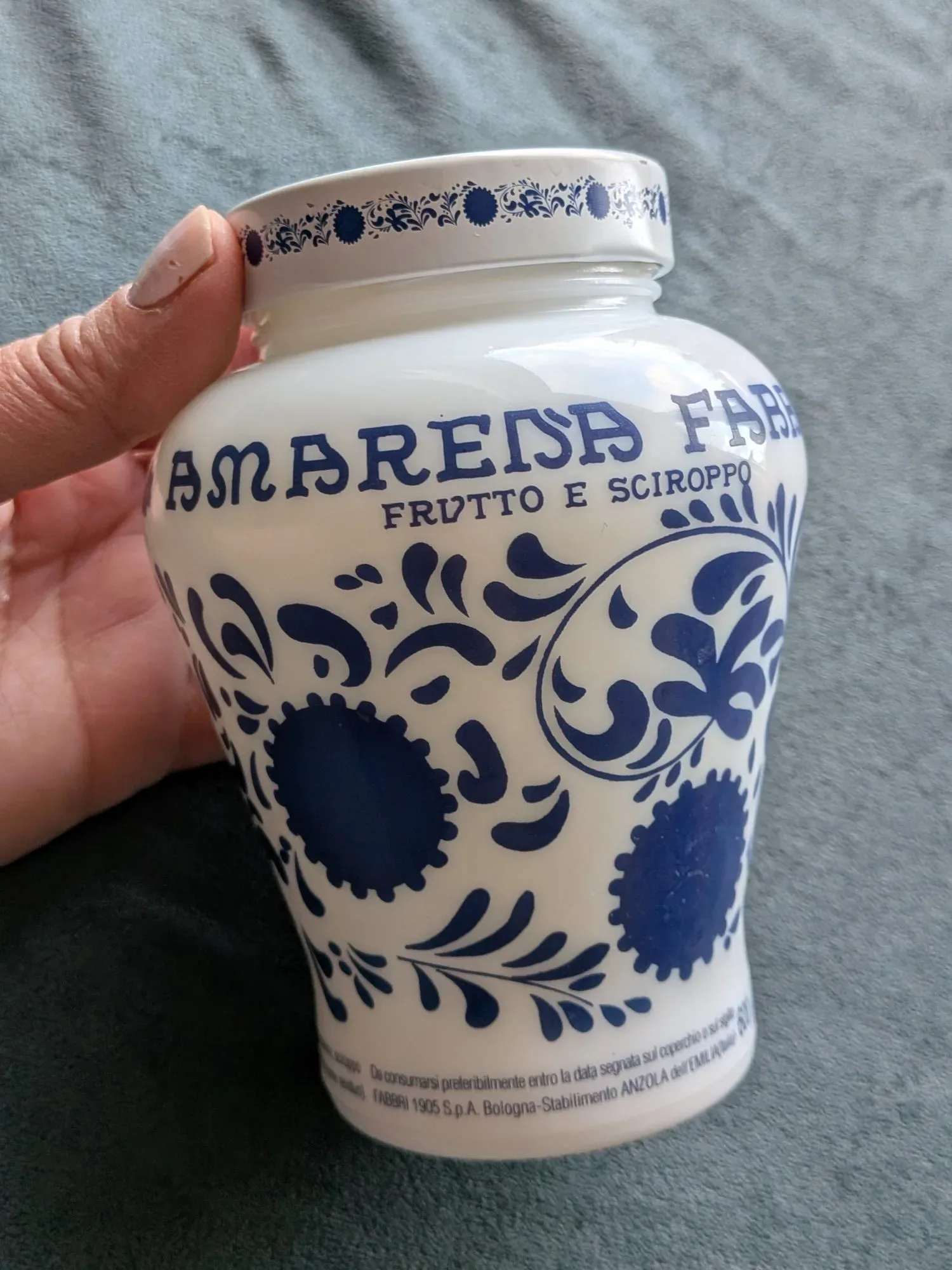Vintage Amarena Fabbri Keramikburk med Lock - Bild 7