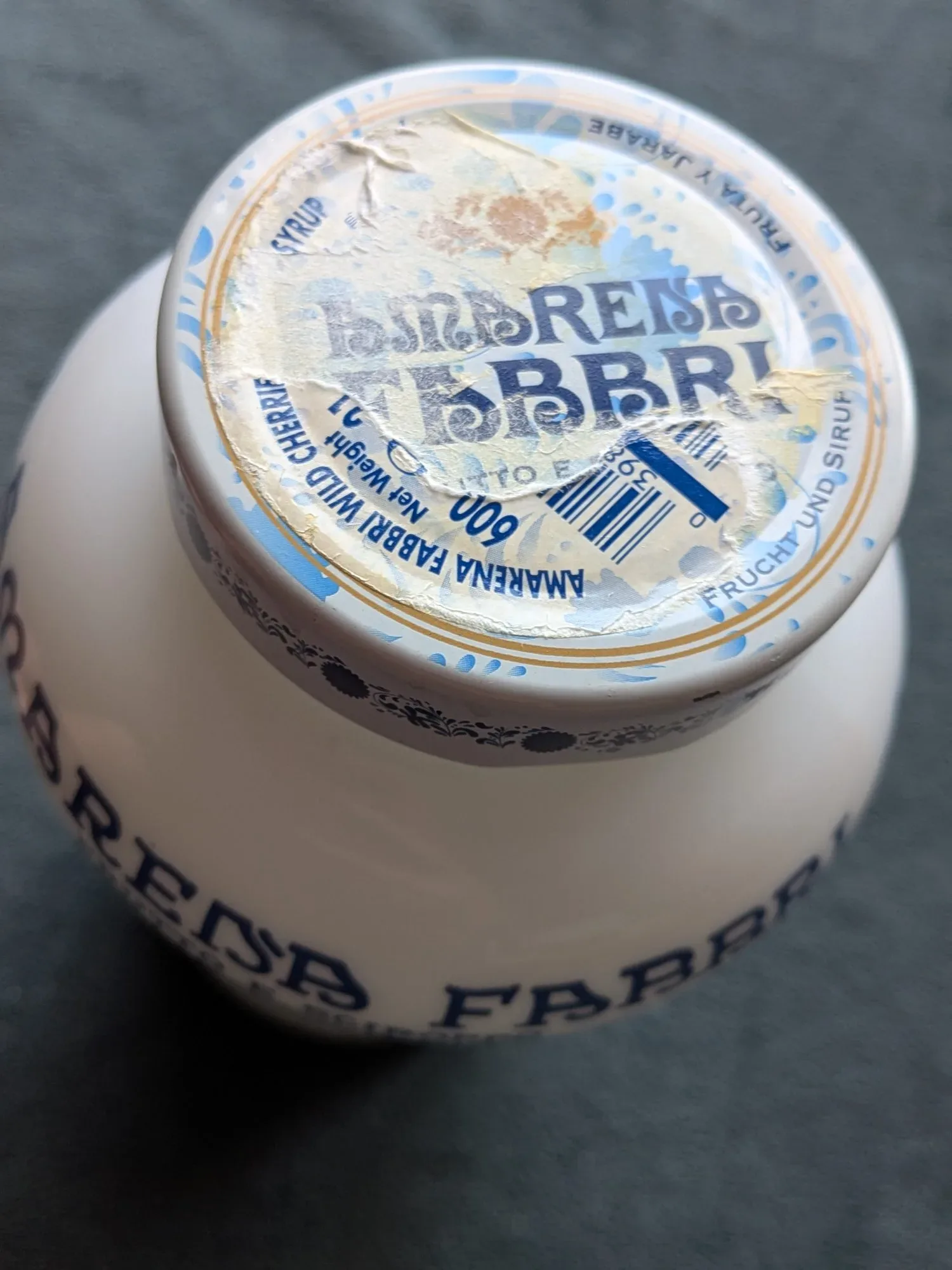 Vintage Amarena Fabbri Keramikburk med Lock - Bild 5