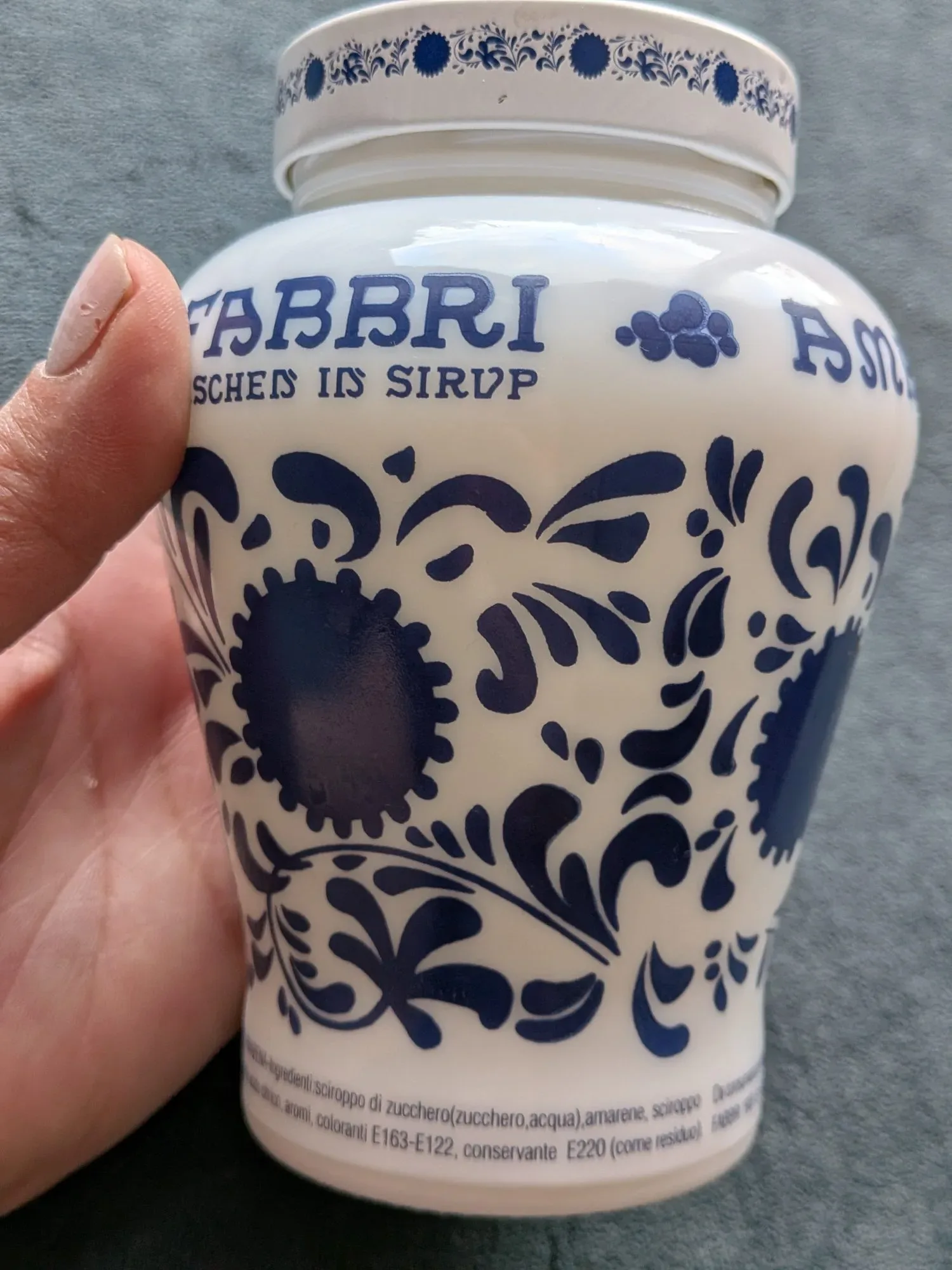 Vintage Amarena Fabbri Keramikburk med Lock - Bild 3
