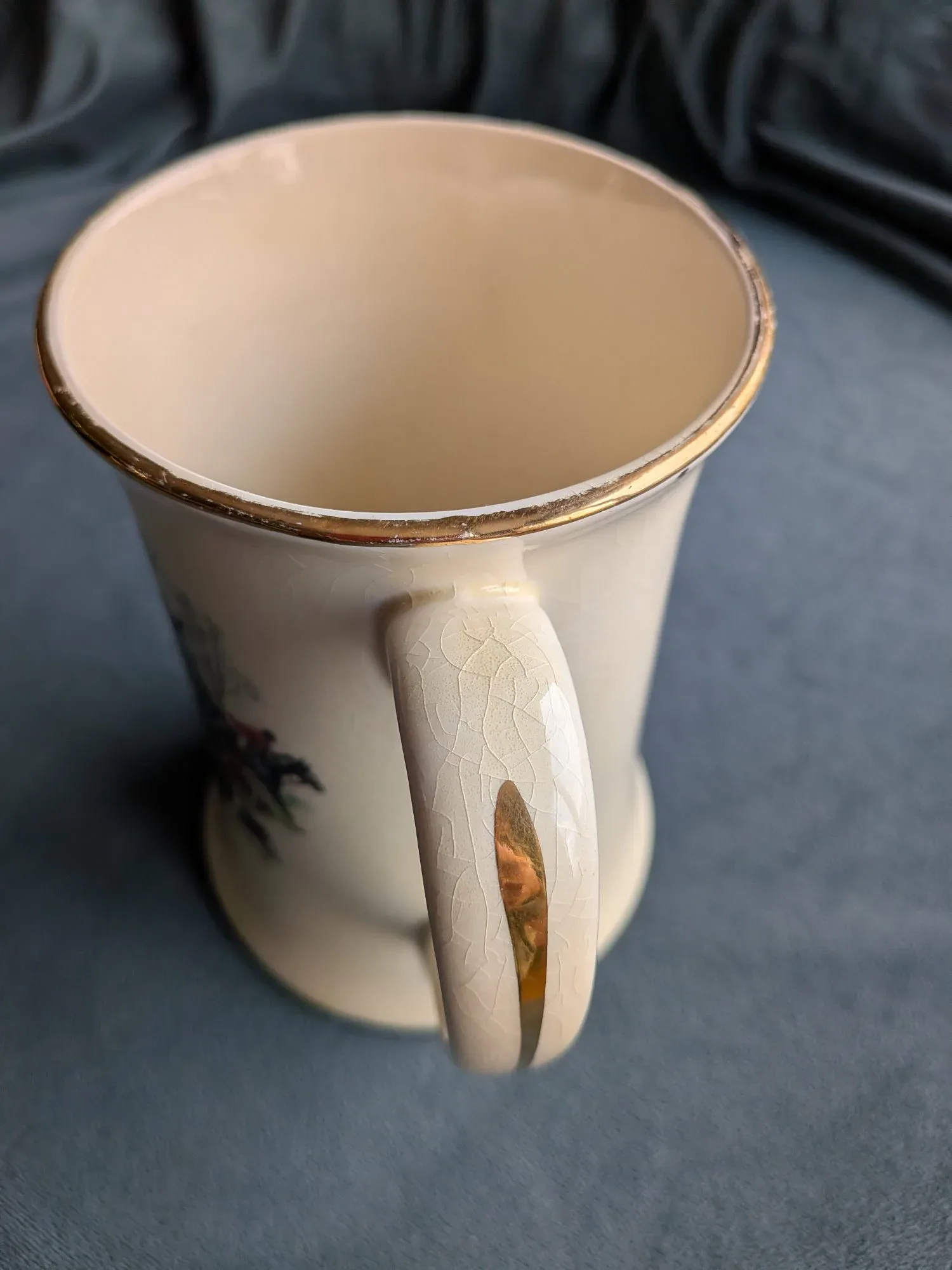 Vintage Mugg Crown Devon med Klassiskt Jaktmotiv - Bild 7