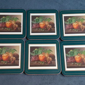 Pimpernel Underlägg 6-pack – Fruktmotiv, England
