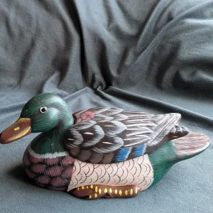 Vintage Ceramic Duck with Lid – Decorative Storage