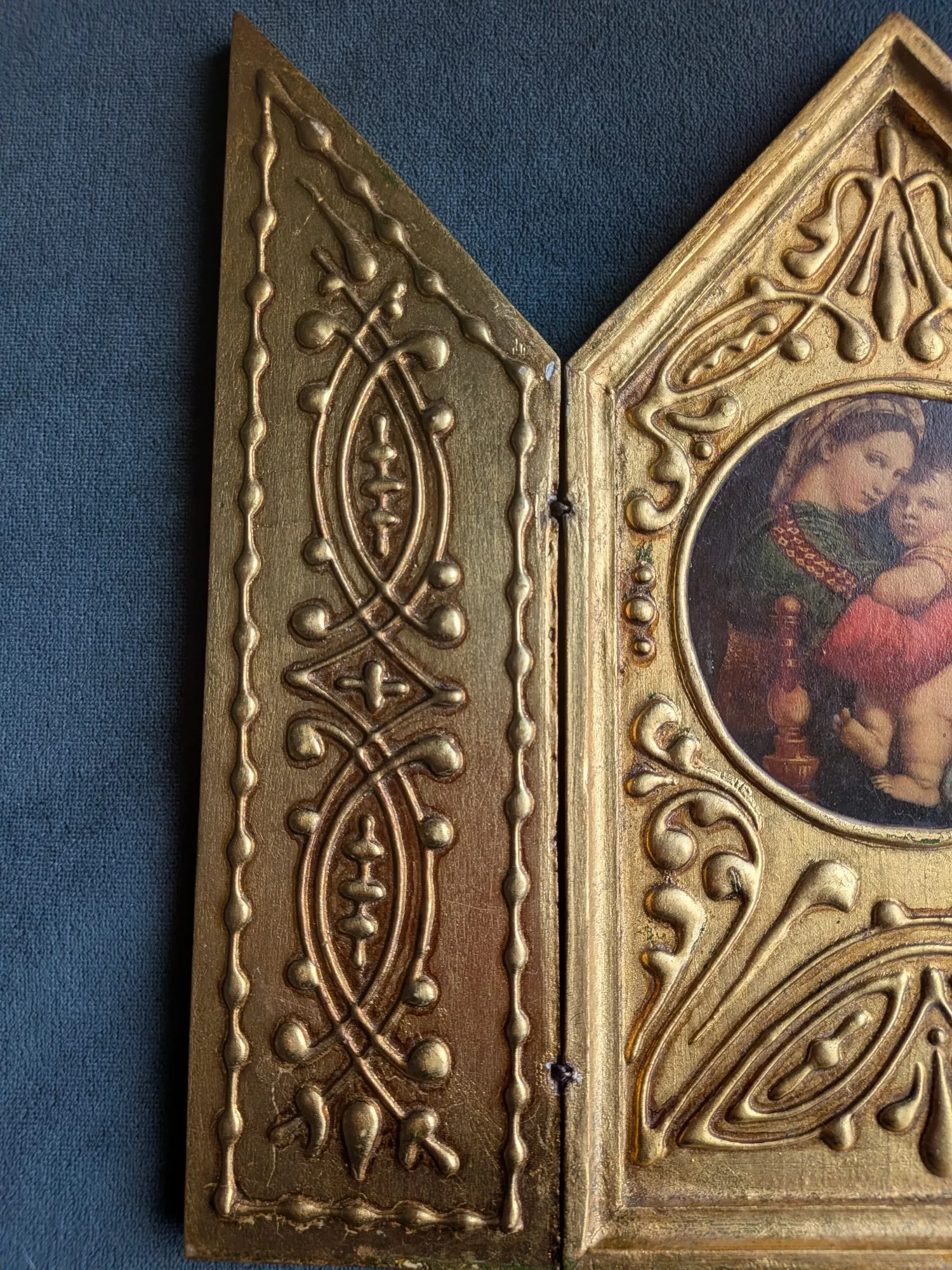 Vintage Triptyk - Madonna med Barn - Bild 8