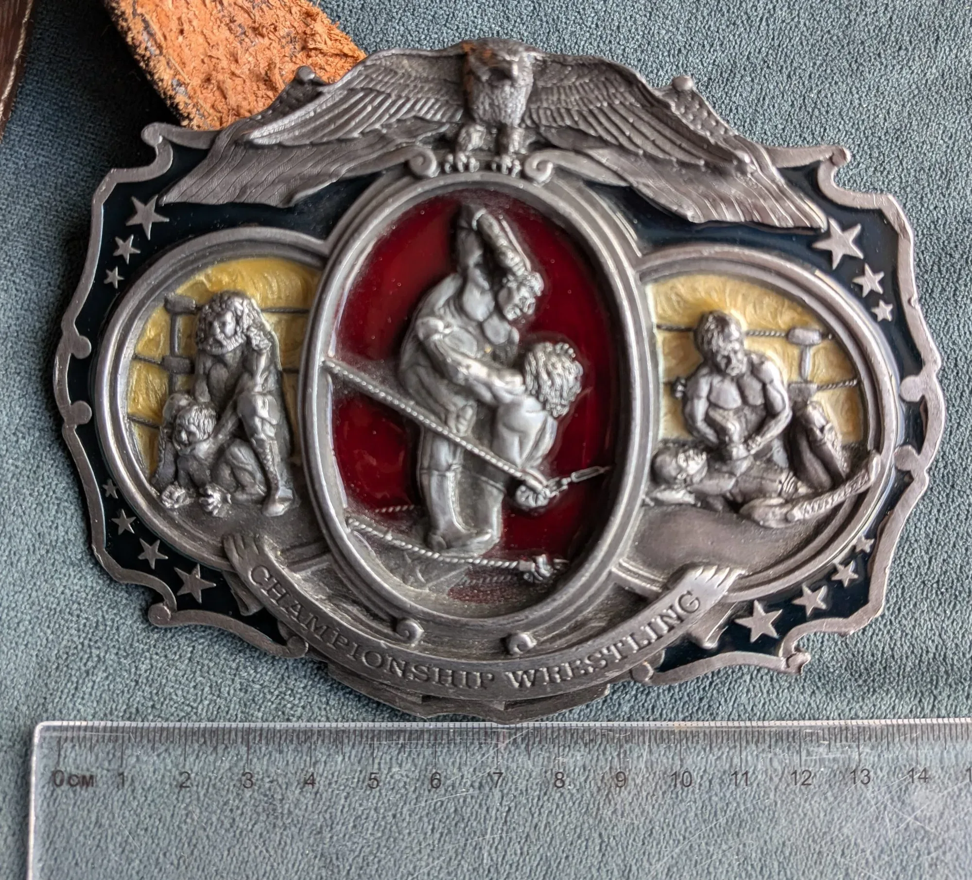 Vintage Bälte 'Championship Wrestling' med Unikt Spänne - Bild 2