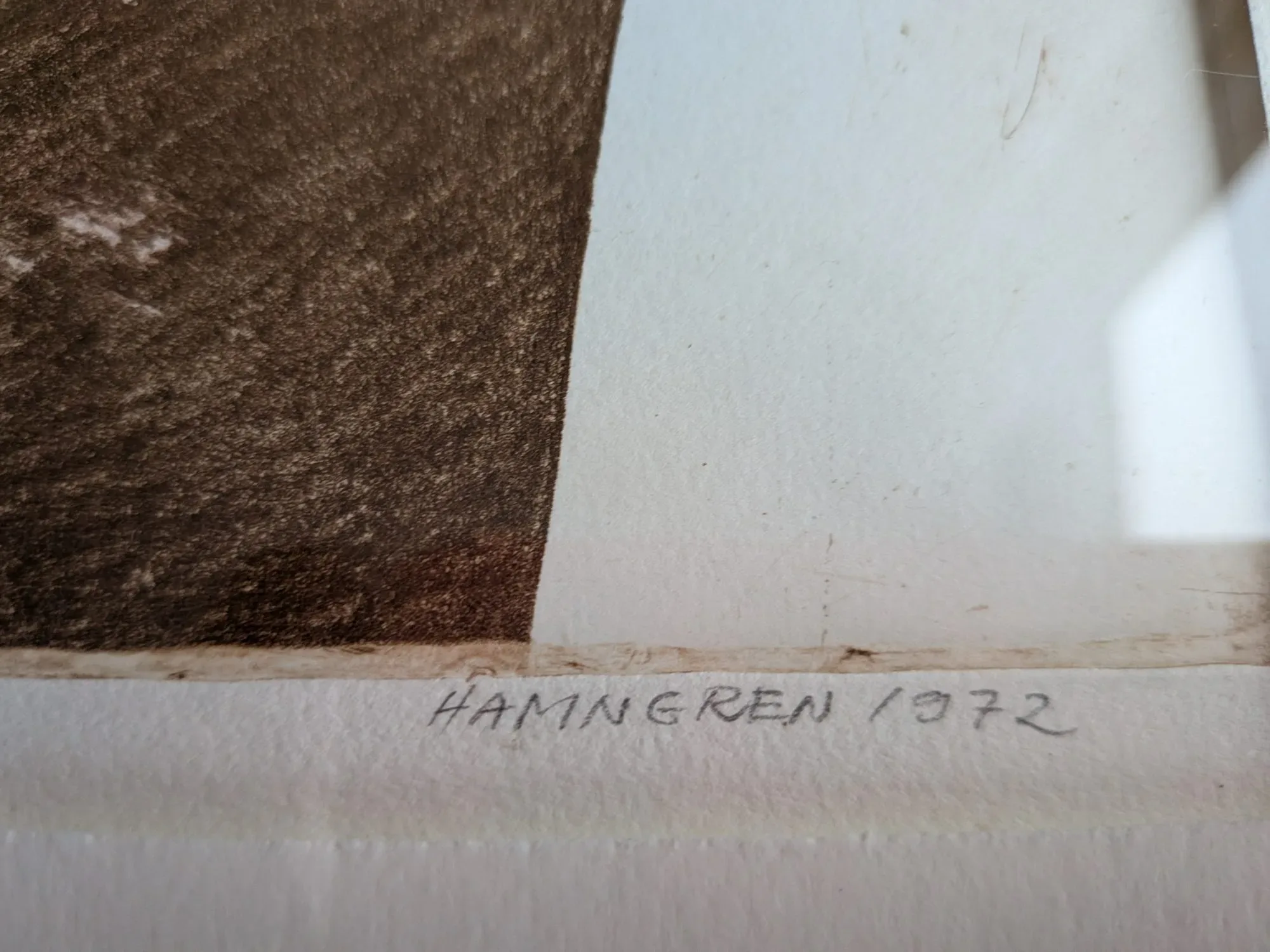 Vintage Litografi "Fåtölj" av Hamngren, 1972 – Numrerad Upplaga - Bild 7