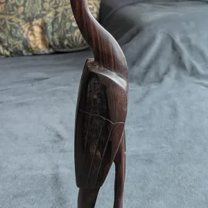 Hand-Carved Wooden Bird – Elegant Vintage Decor