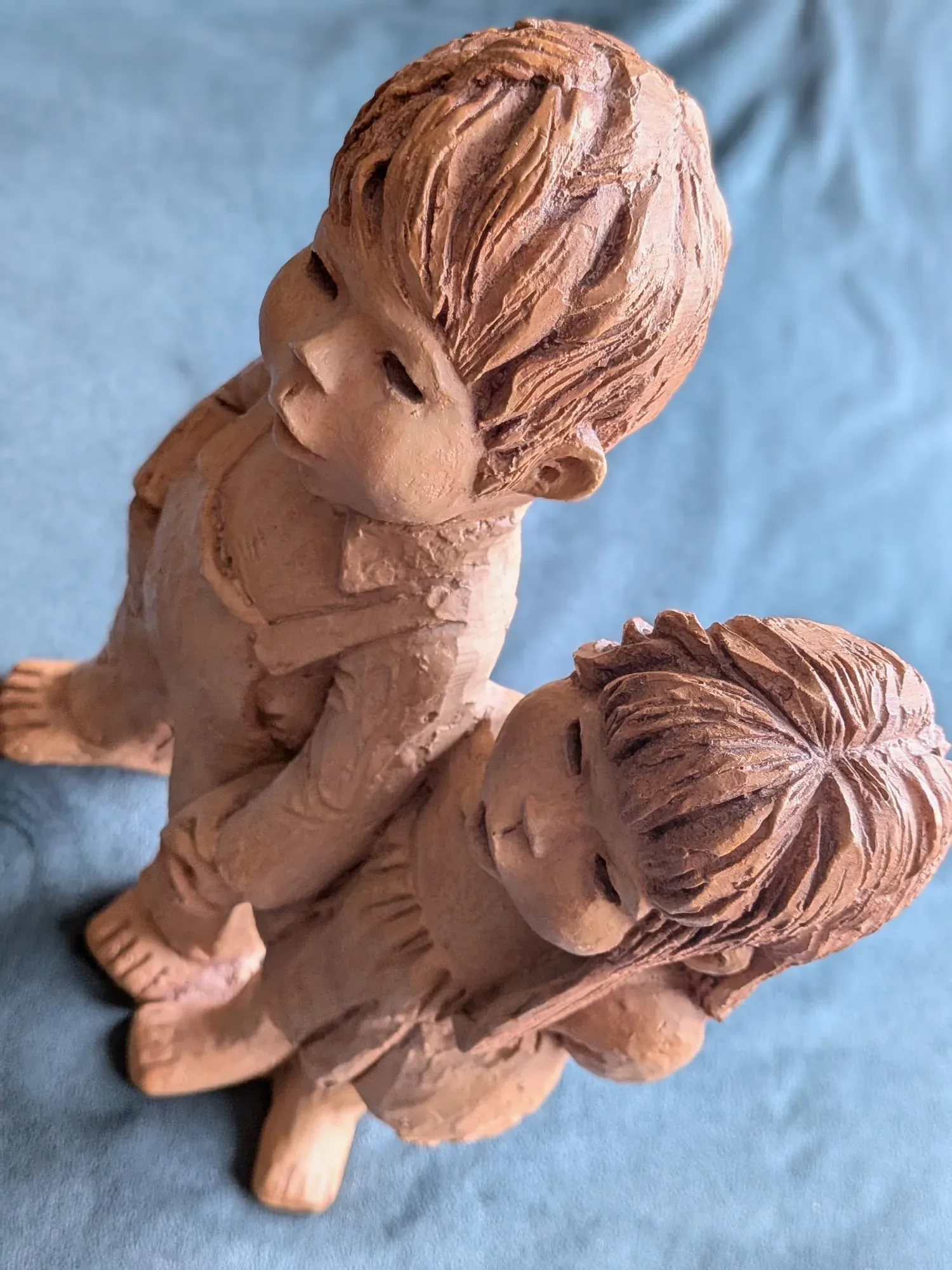 Vintage Terracottafigur – Charmigt Barnpar - Bild 5