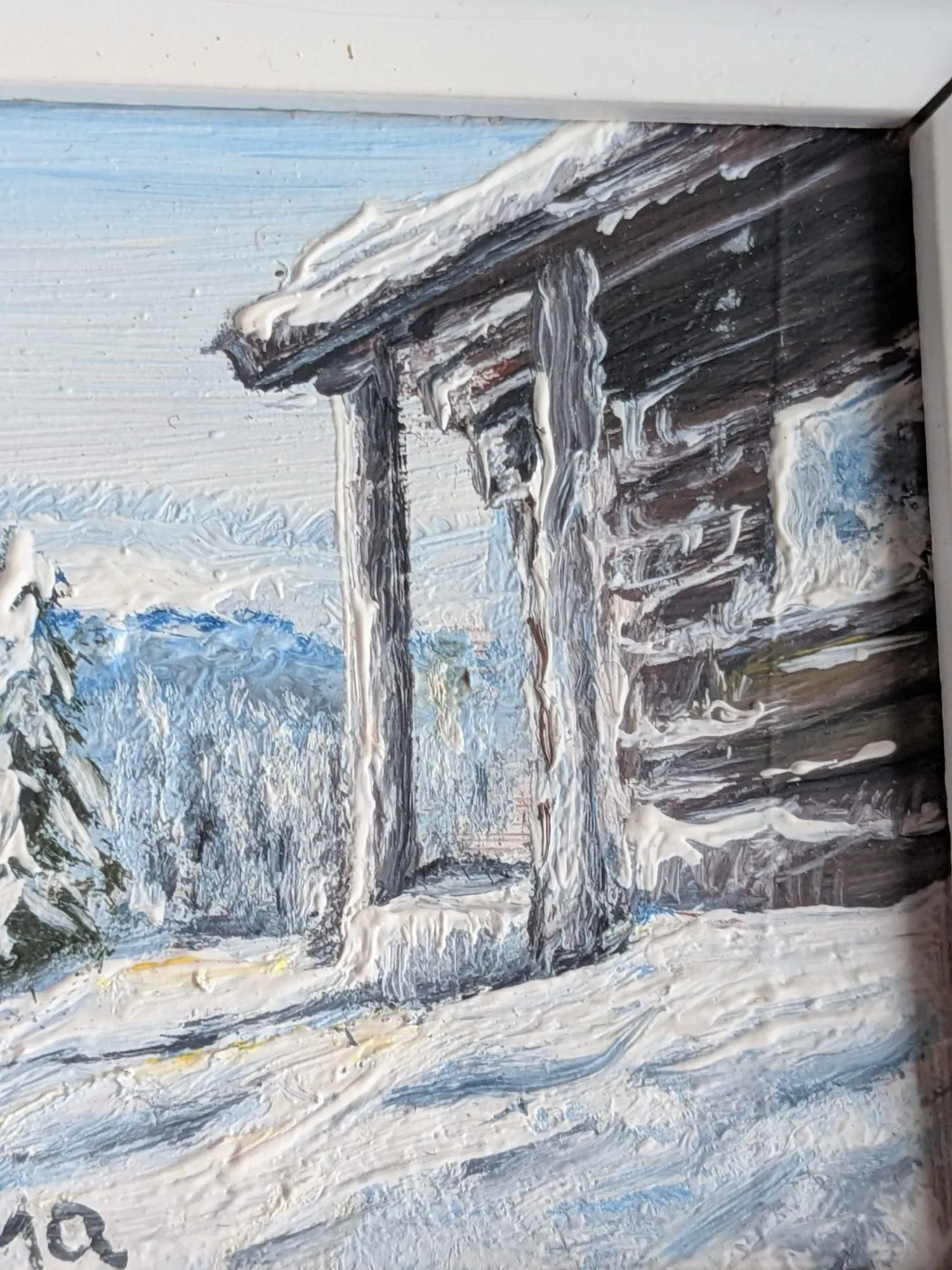 Vintage Miniatyrer: Vinterlandskap av 'Cina' (Par) - Bild 6