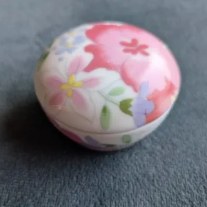 Vintage Satsuma Floral Porcelain Jar