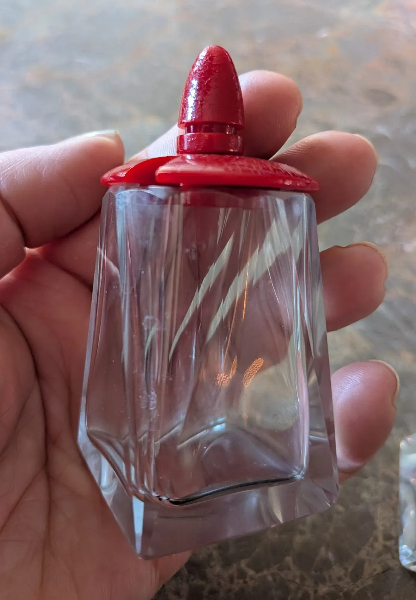 Vintage Cocktailset i Glas med Röda Detaljer - Bild 5