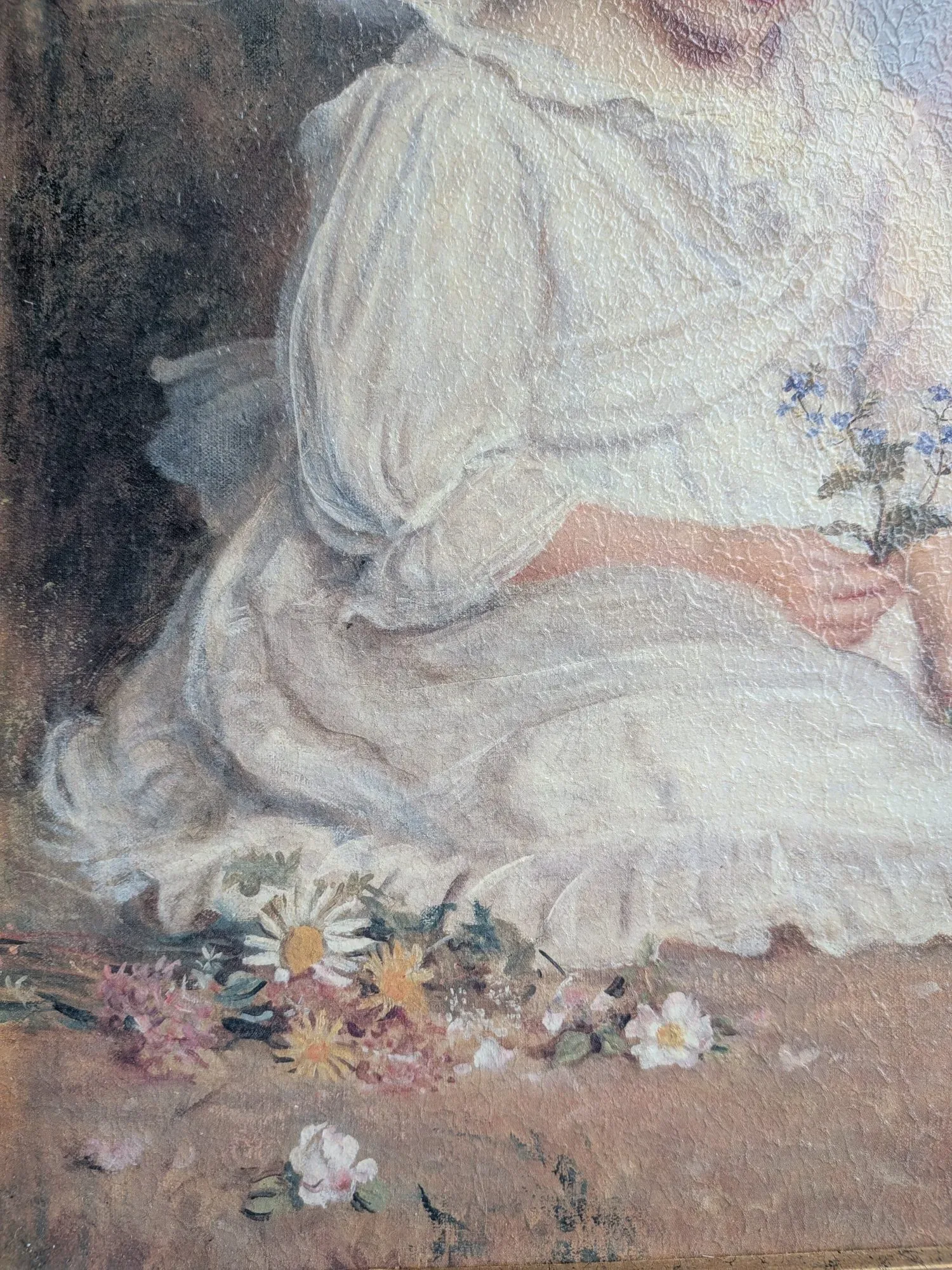 Vintage Konsttryck 'Darling Blue' av J.L. Williams i Guldram - Bild 5