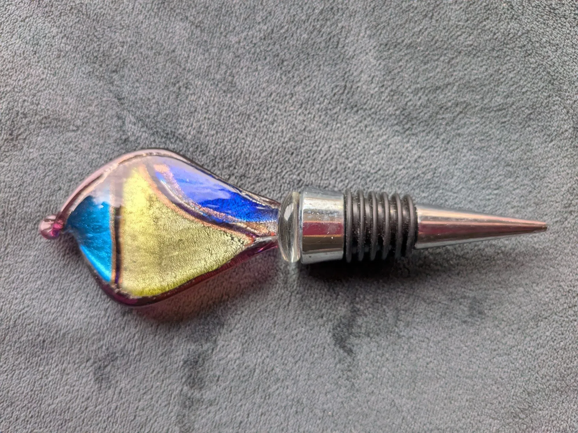 Colorful Art Glass Wine Stopper – Elegant Bottle Sealer - Image 4
