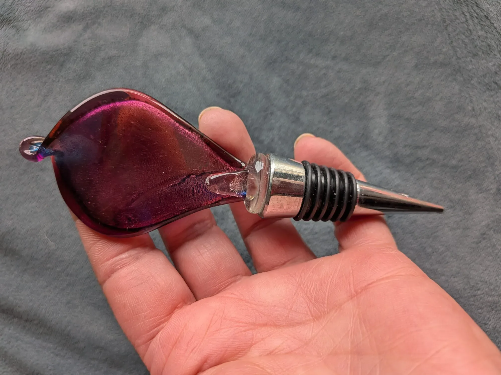 Colorful Art Glass Wine Stopper – Elegant Bottle Sealer - Image 2