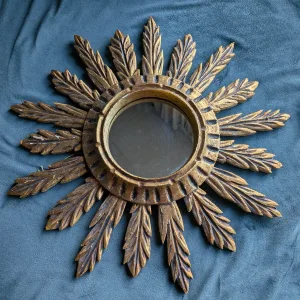 Vintage Gold Sun Mirror