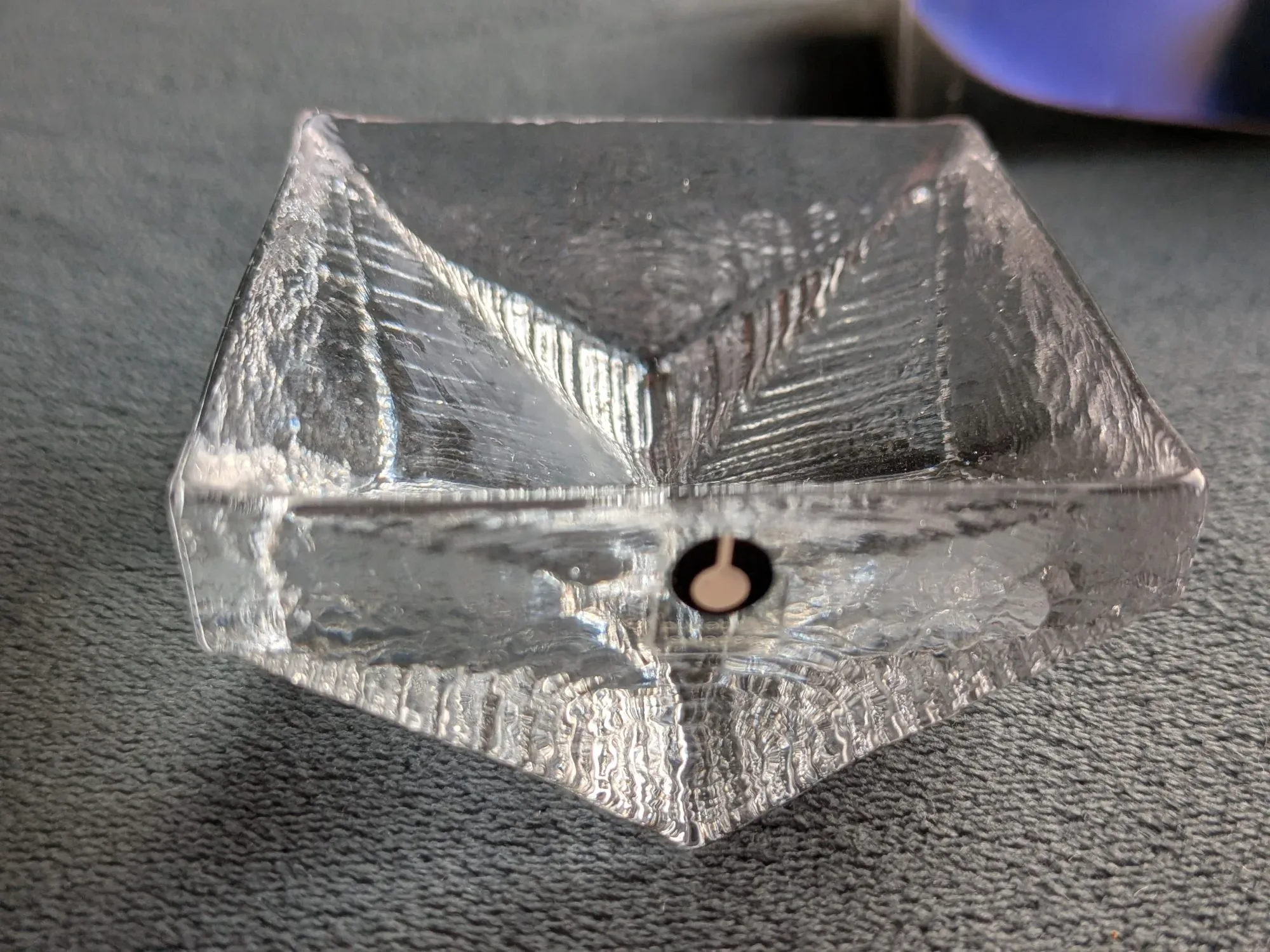 Pukeberg 'Pyramid' Candle Holders – Set of 4 in Textured Glass - Image 3