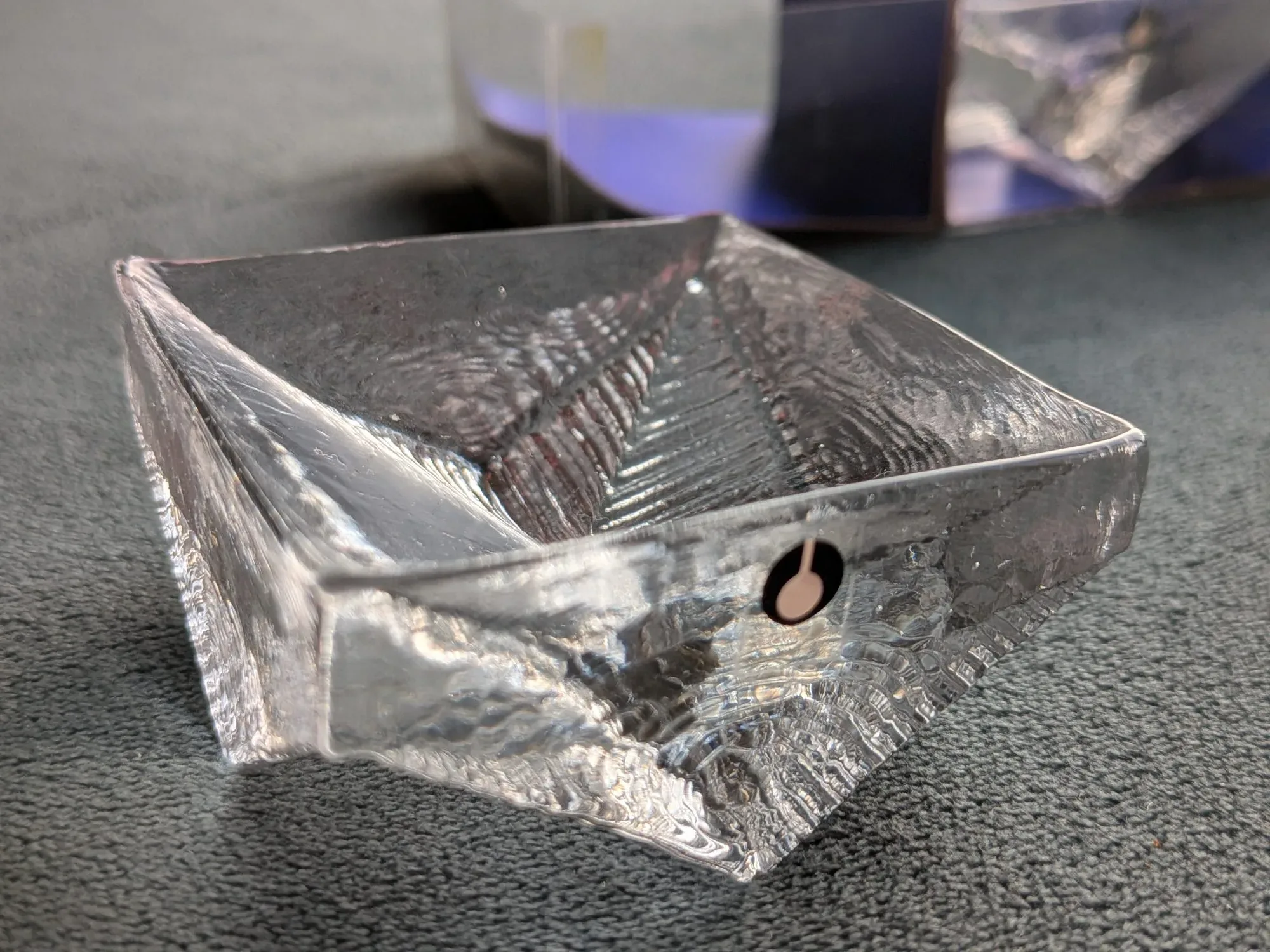 Pukeberg 'Pyramid' Candle Holders – Set of 4 in Textured Glass - Image 2