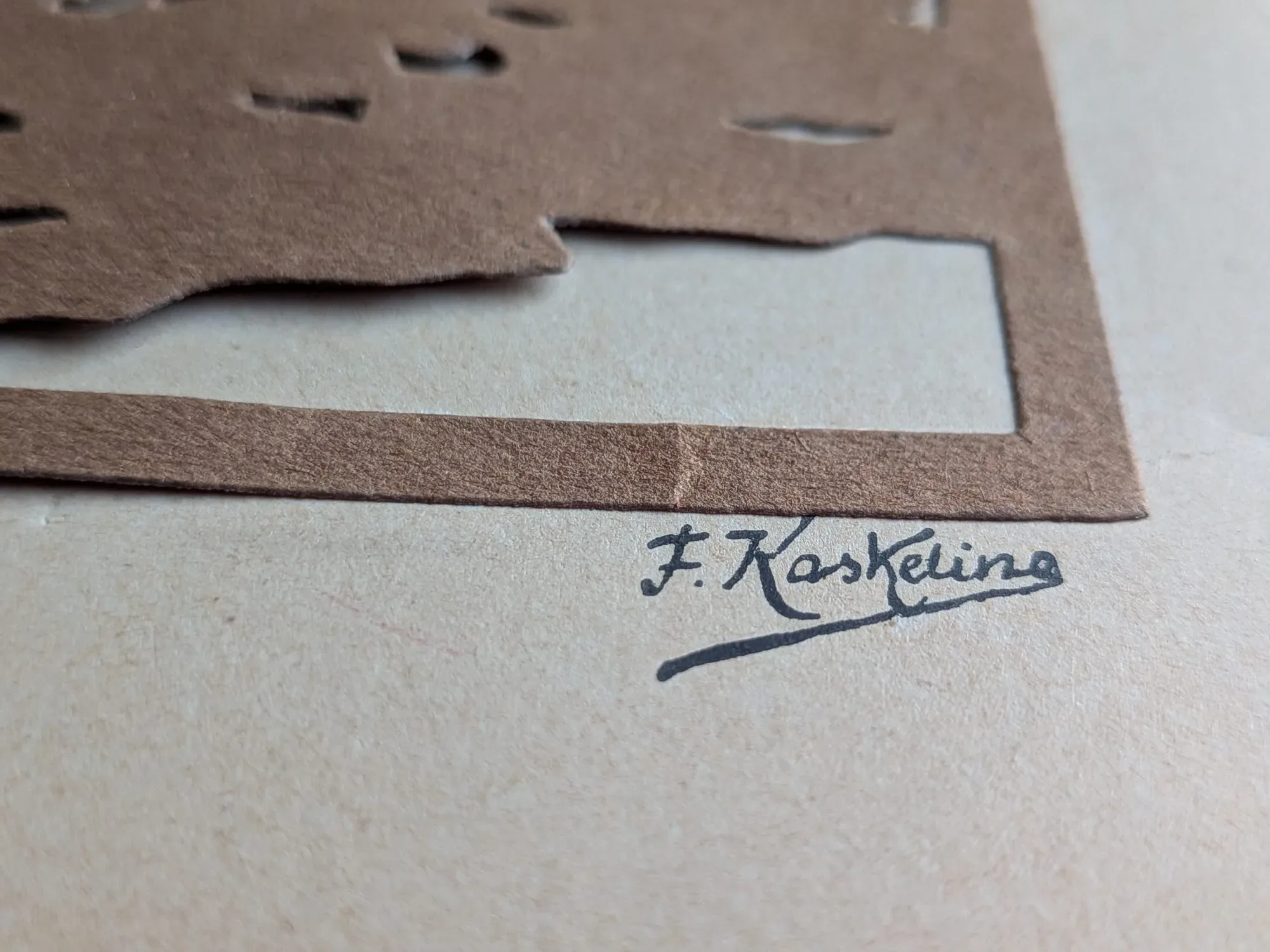 Vintage Silhuetter av F. Kaskeline – Lekande Barn, 2 st - Bild 8