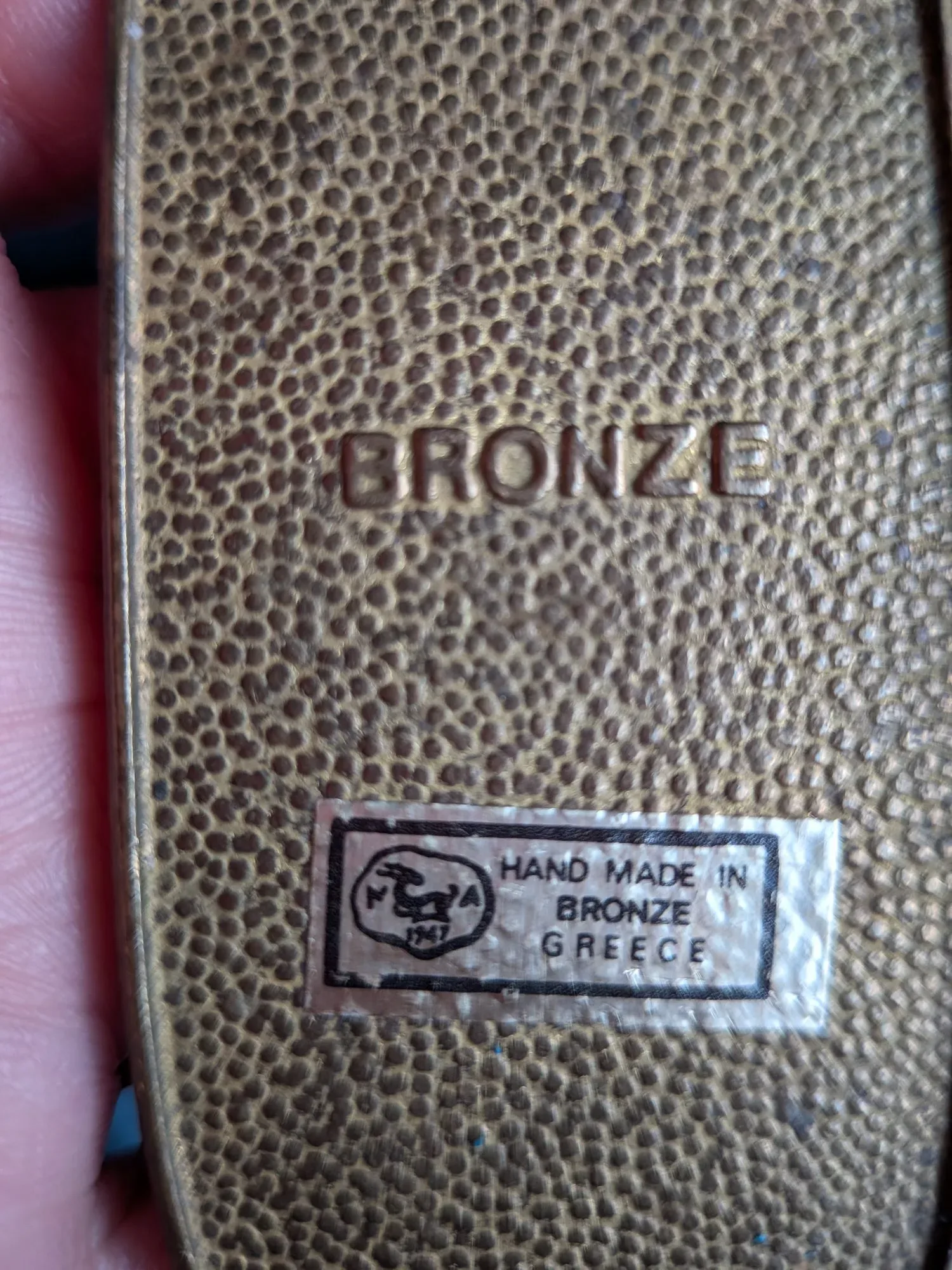 Vacker Vintage Flasköppnare i Emaljerad Brons från Grekland - Bild 3