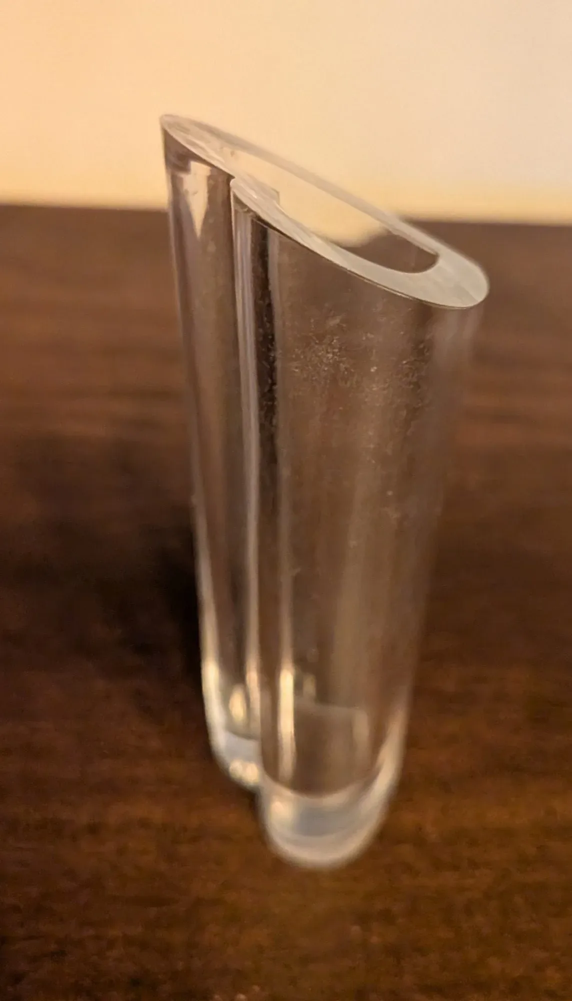 Heart-Shaped Acrylic/Lucite Vase - Image 3