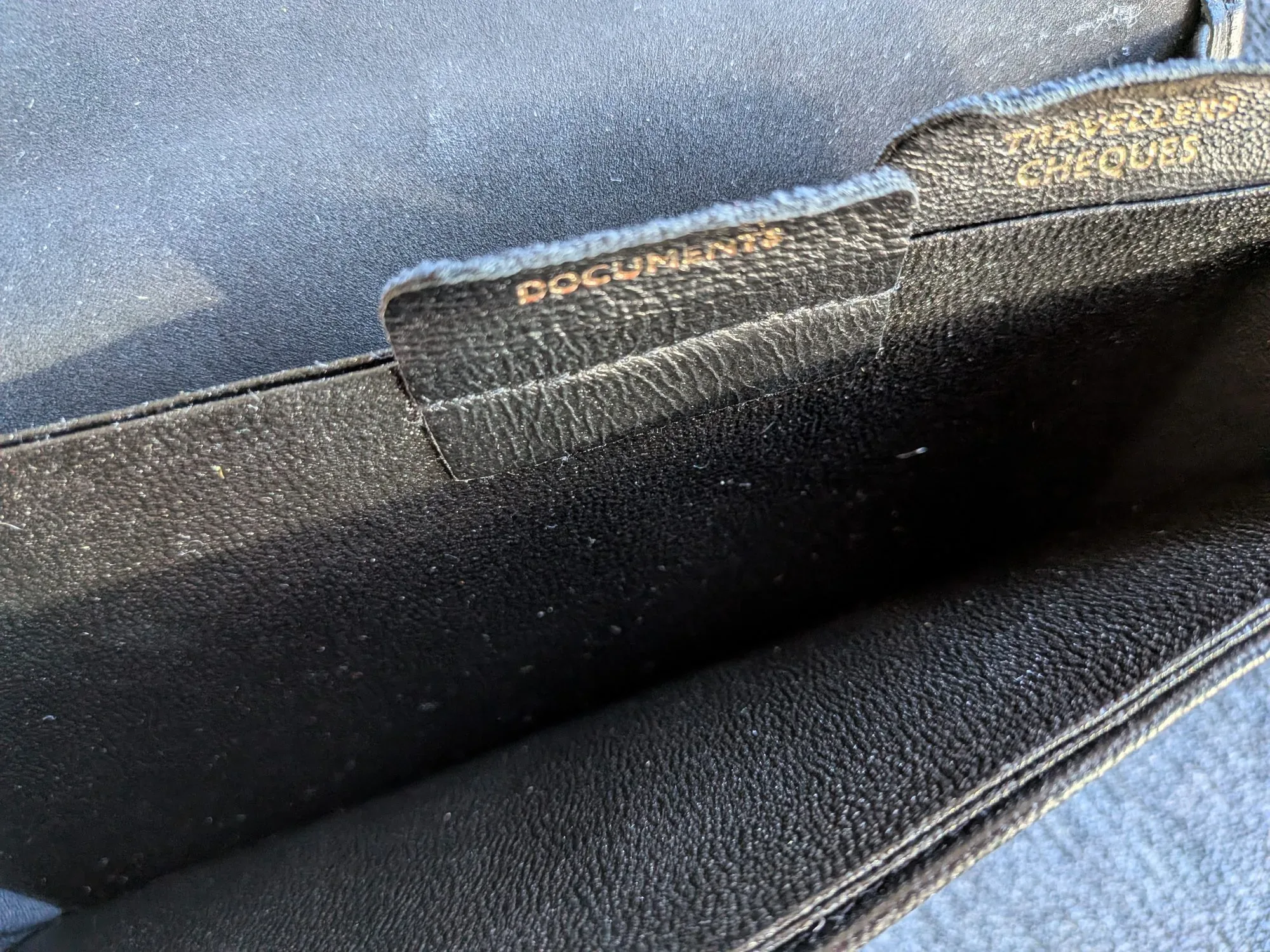 Elegant Vintage Reseplånbok i Svart Läder – Made in England - Bild 5