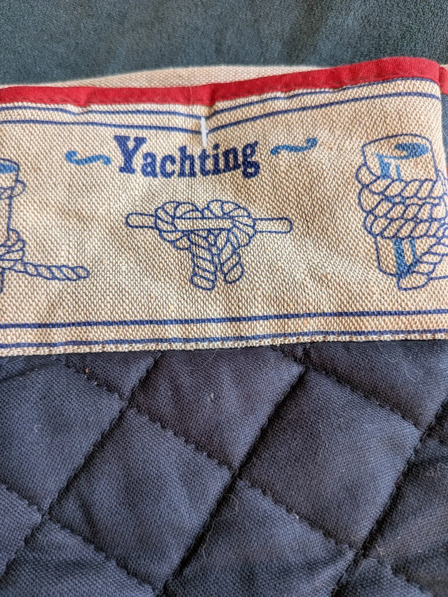 Nautical Kitchen Set: Oven Mitt and Kitchen Towel 'Yachting' - Image 3
