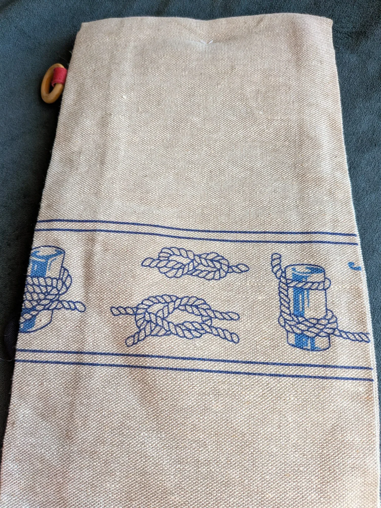 Nautical Kitchen Set: Oven Mitt and Kitchen Towel 'Yachting' - Image 2