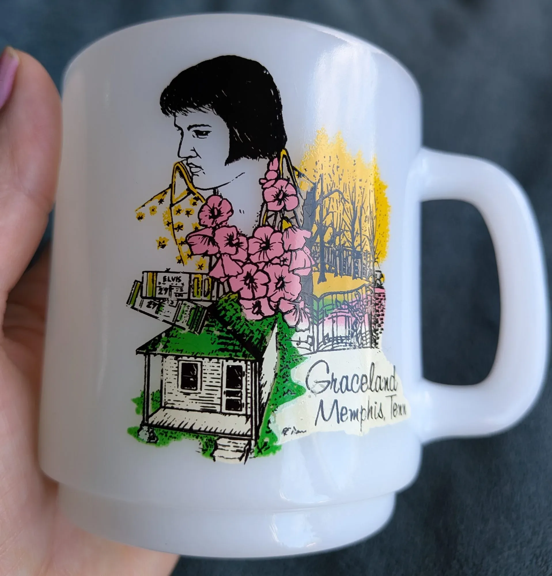 Vintage Glasbake Mugg: Elvis Presley & Graceland - Bild 9