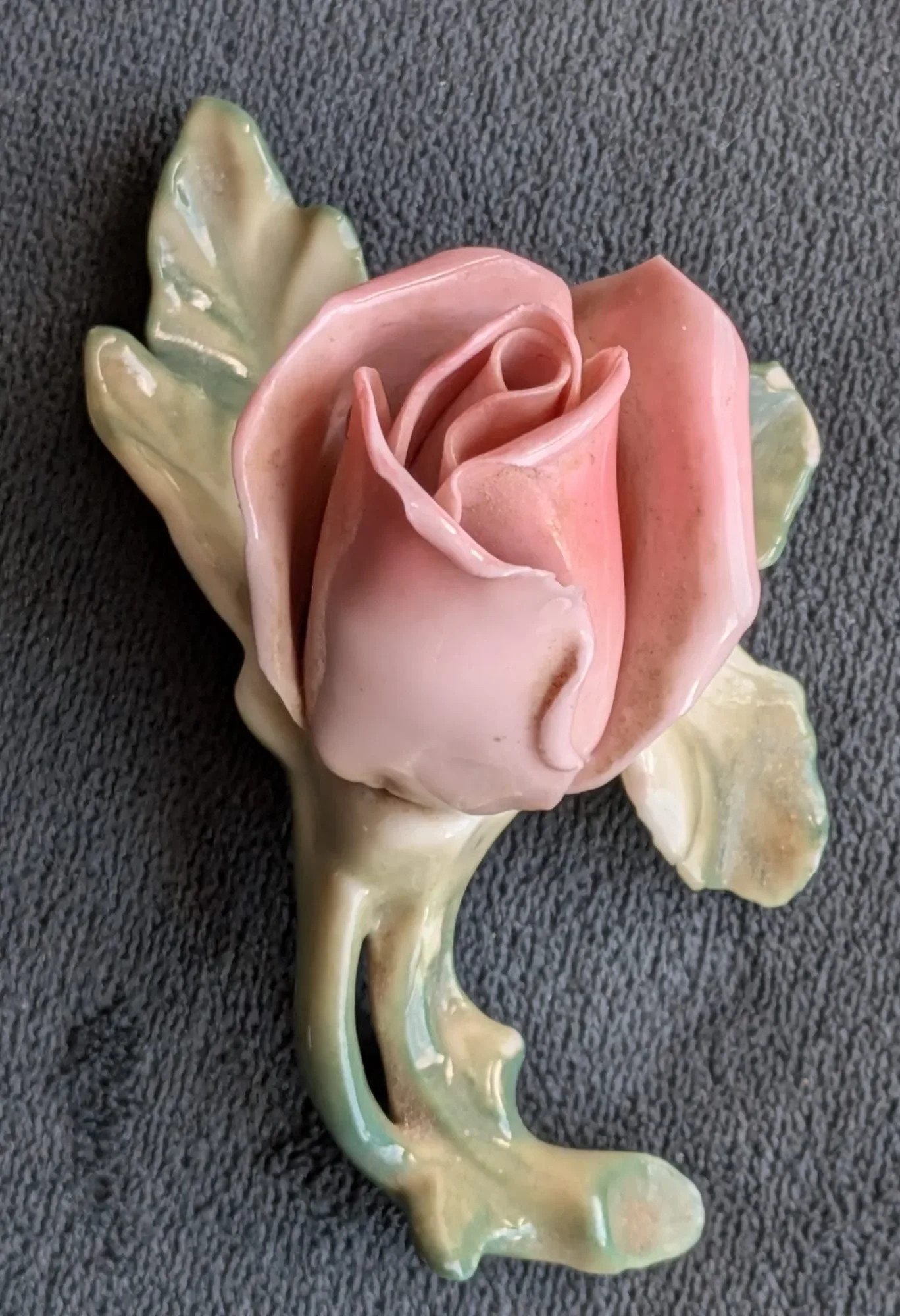 ENS Volkstedt Porslinsros – Rosa Dekorationsblomma - Bild 2
