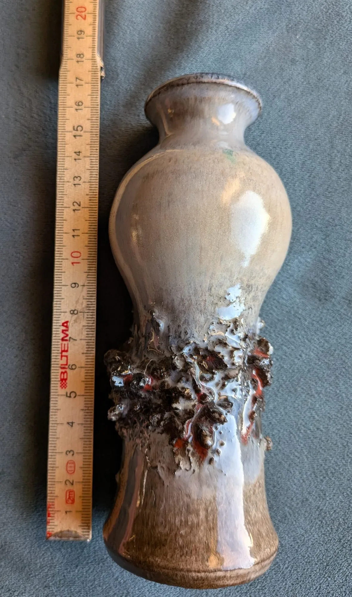 Unique Ceramic Vase "Lava" from Iceland, approx. 19.5 cm - Image 8