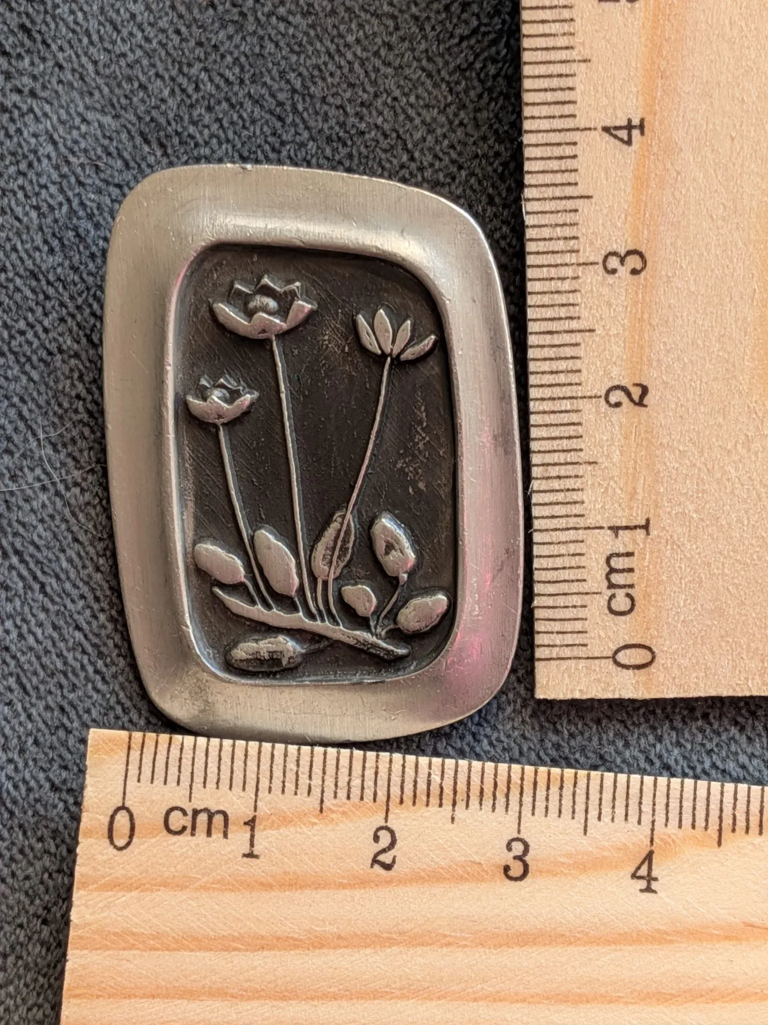 Vintage Tennbrosch med Blommotiv, R Tenn Sweden - Bild 2
