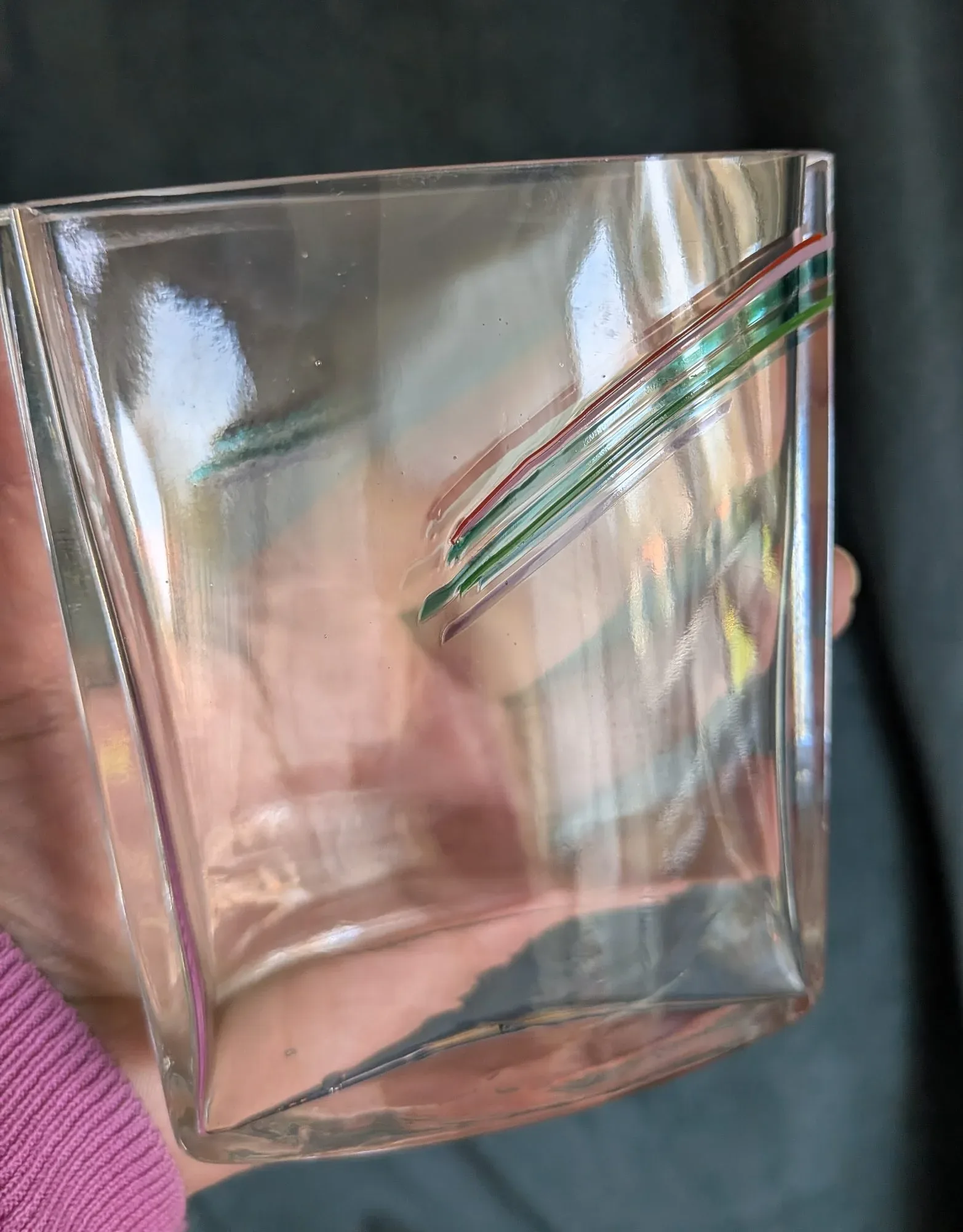Elegant Glass Vase – likely Bertil Vallien for Kosta Boda (Rainbow series)