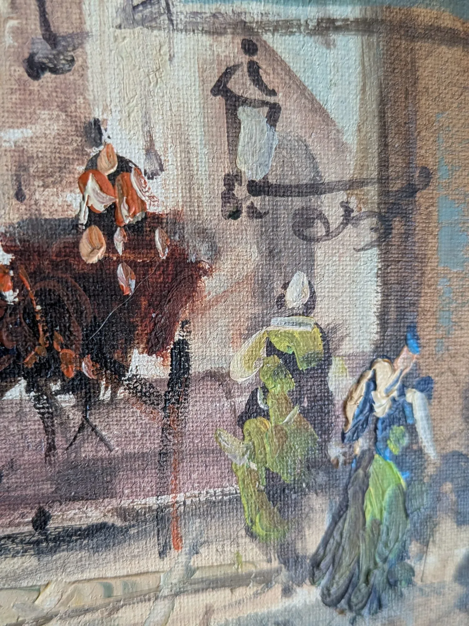 Vintage Oljemålningar av Spada – Charmiga Gatubilder - Bild 9
