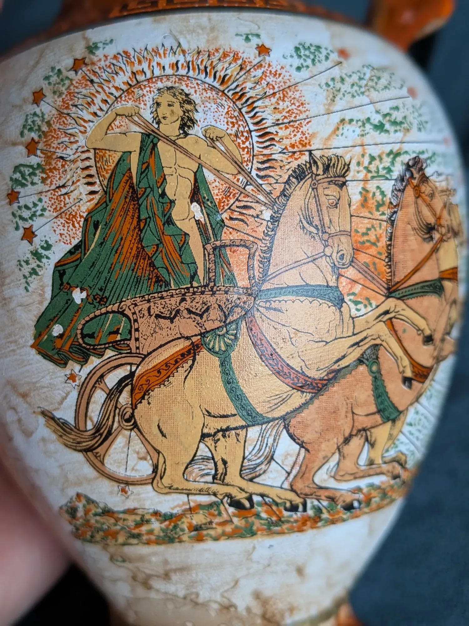 Antikinspirerad urna/vas med grekiska motiv, 20 cm - Bild 6