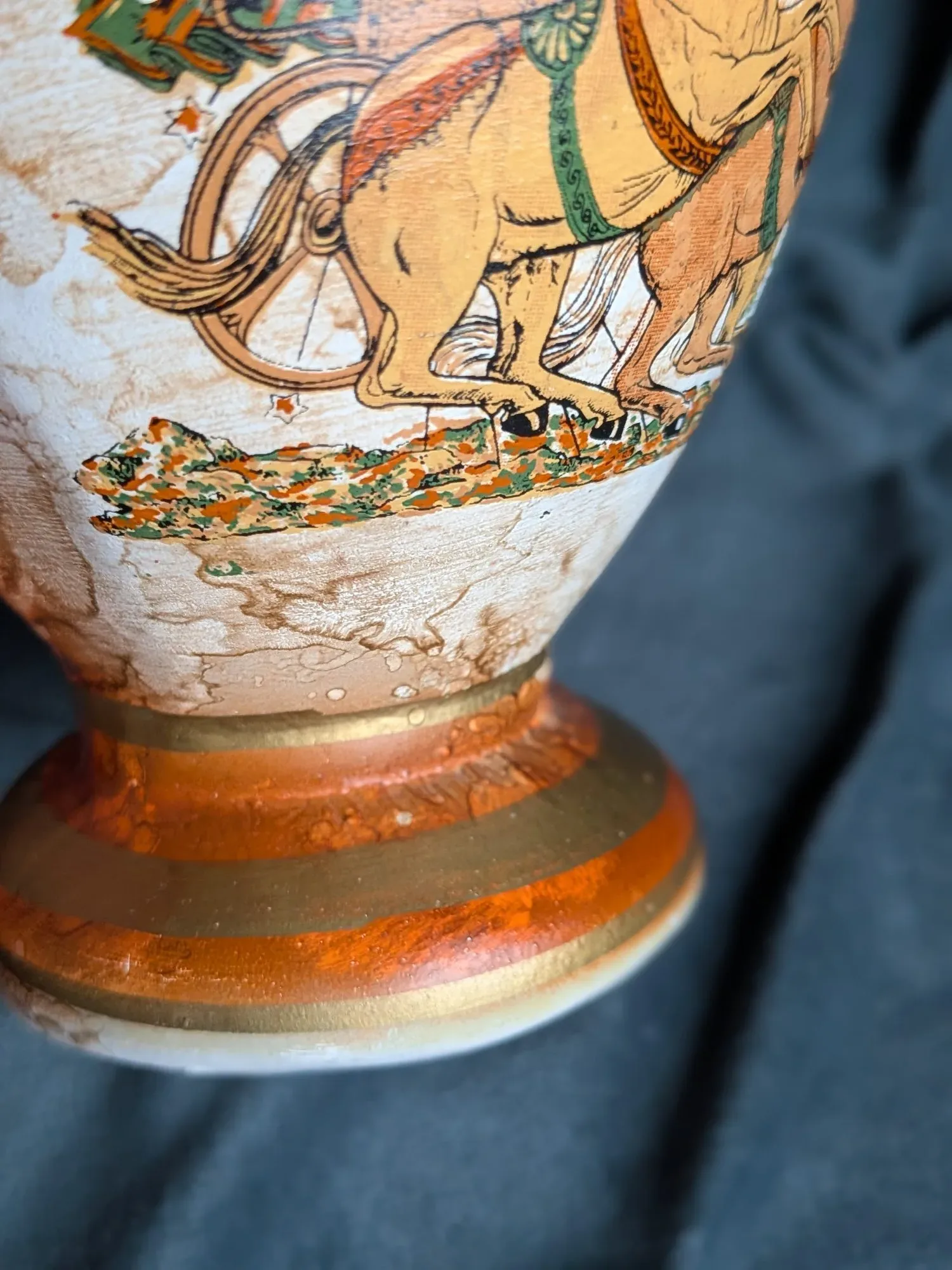 Antikinspirerad urna/vas med grekiska motiv, 20 cm - Bild 5
