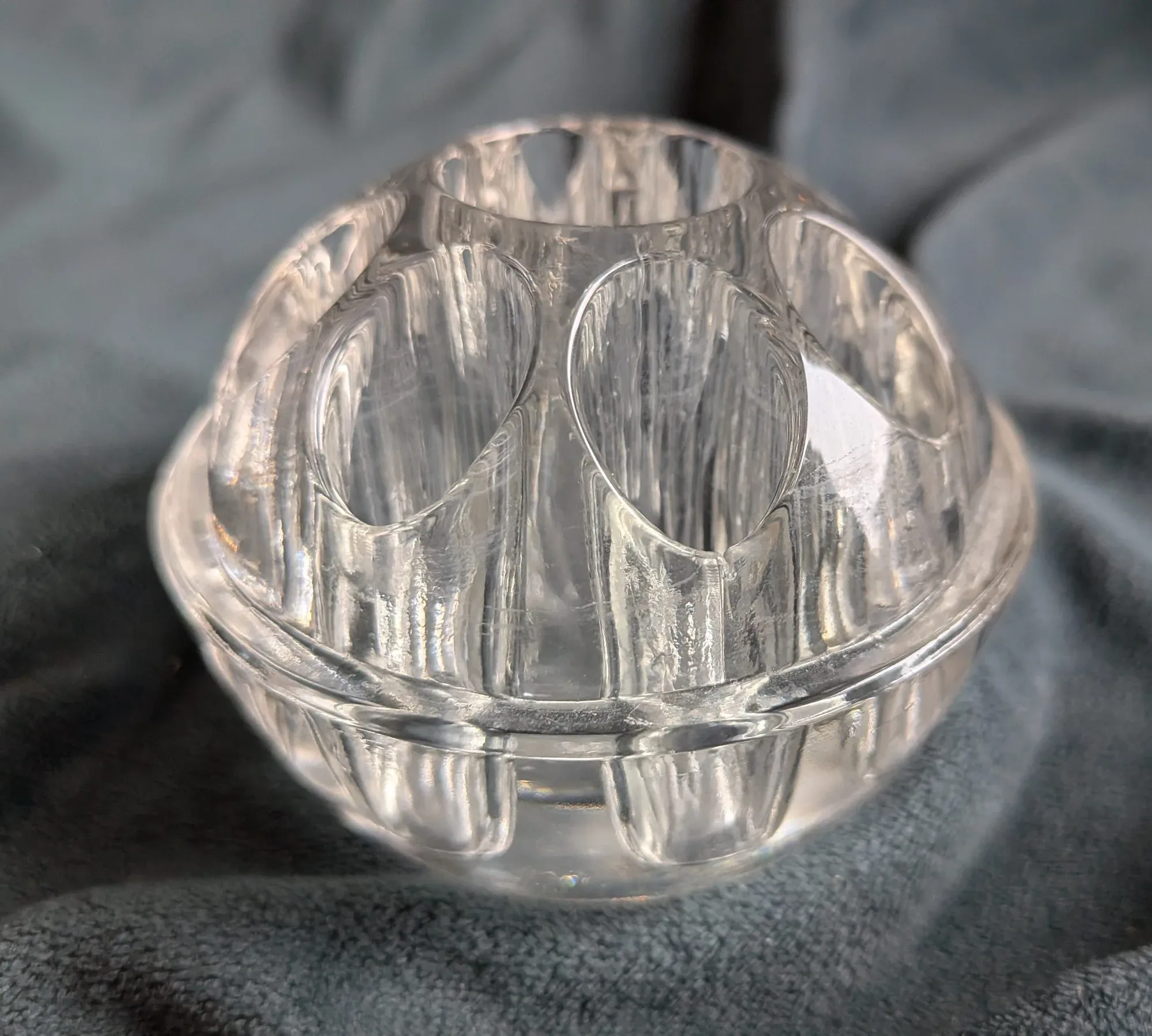 Vintage Blomsterfakir i Klart Glas