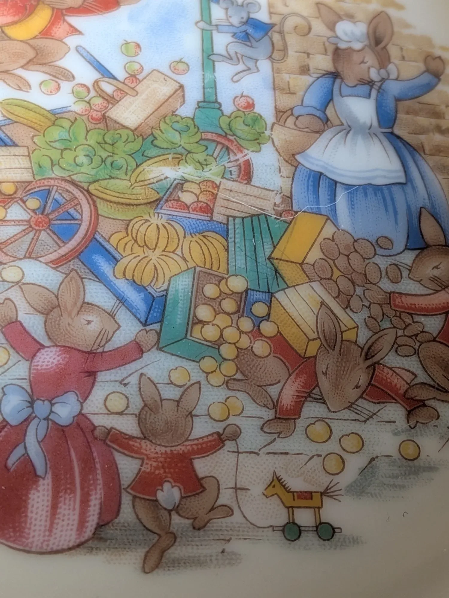 Charmig Royal Doulton Bunnykins Barnskål i Benporslin - Bild 6