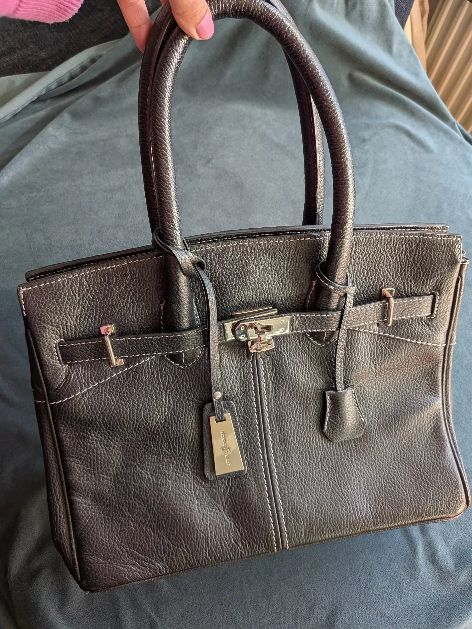 Elegant Jasper Conran Black Leather Handbag - Image 11