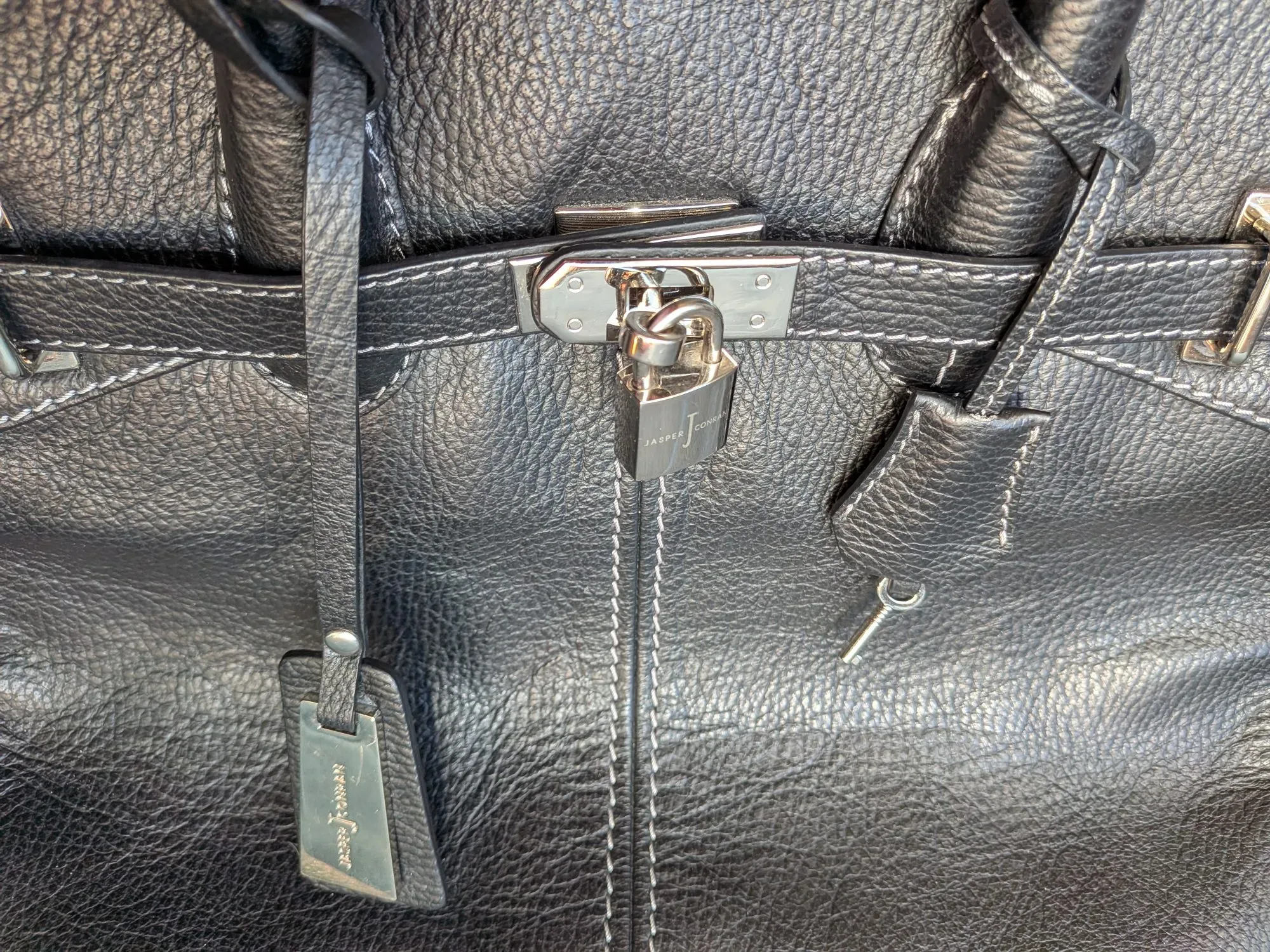 Elegant Jasper Conran Black Leather Handbag - Image 6