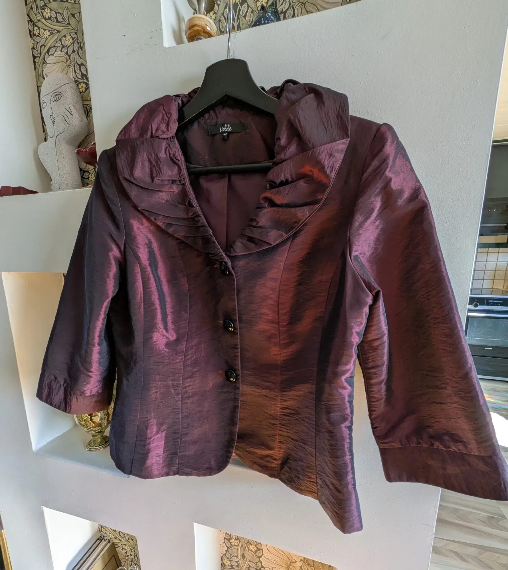 Isolde Polyester Taftliknande Kavaj, Storlek 40
