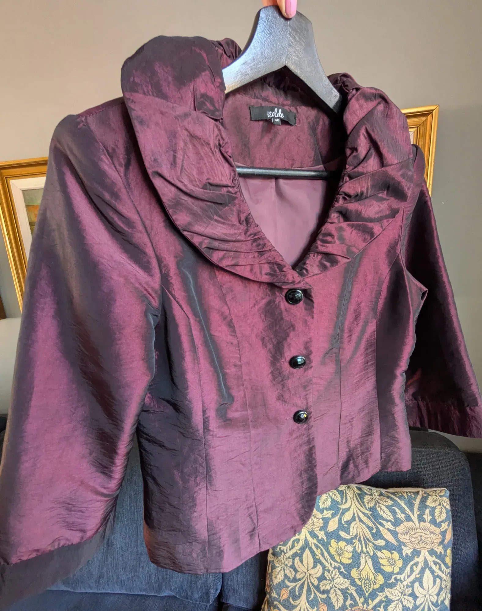 Isolde Polyester Taftliknande Kavaj, Storlek 40 - Bild 7