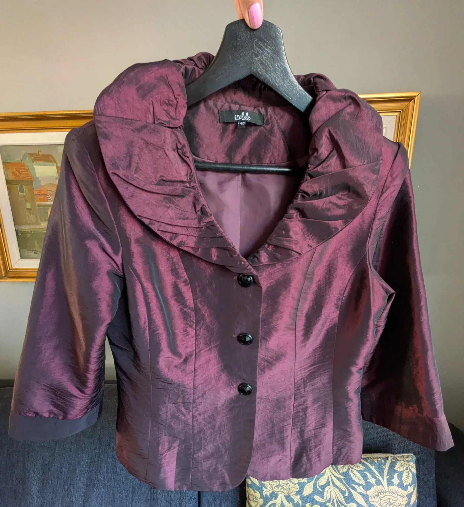 Isolde Polyester Taftliknande Kavaj, Storlek 40 - Bild 6