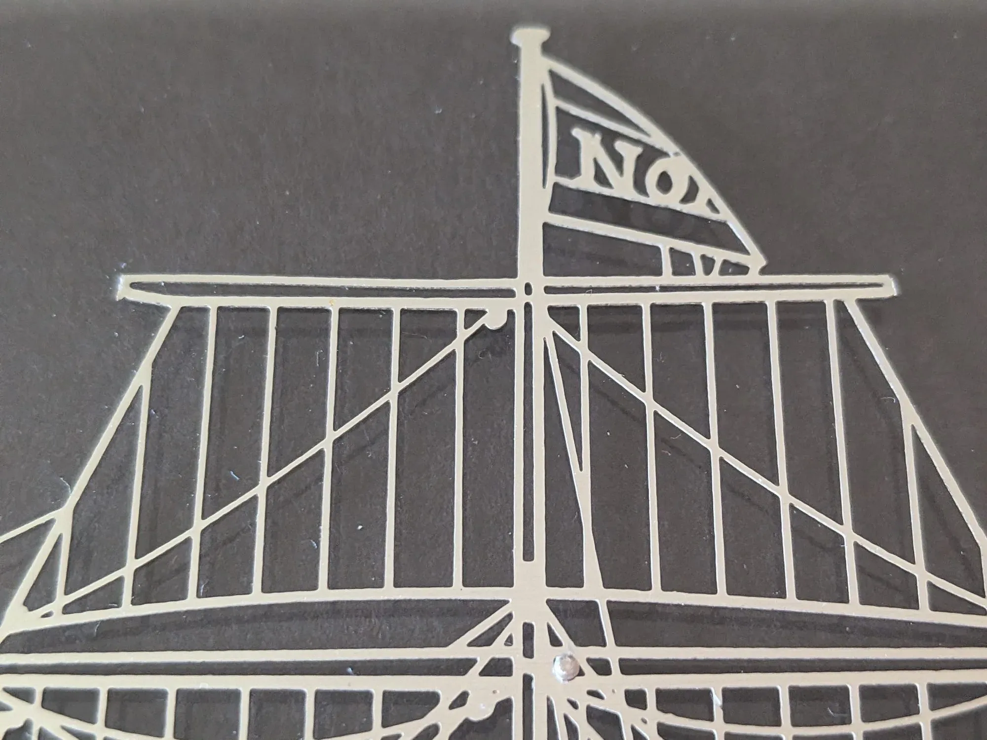 Detailed Ship Relief in Wooden Frame, Nautical Style - Image 5