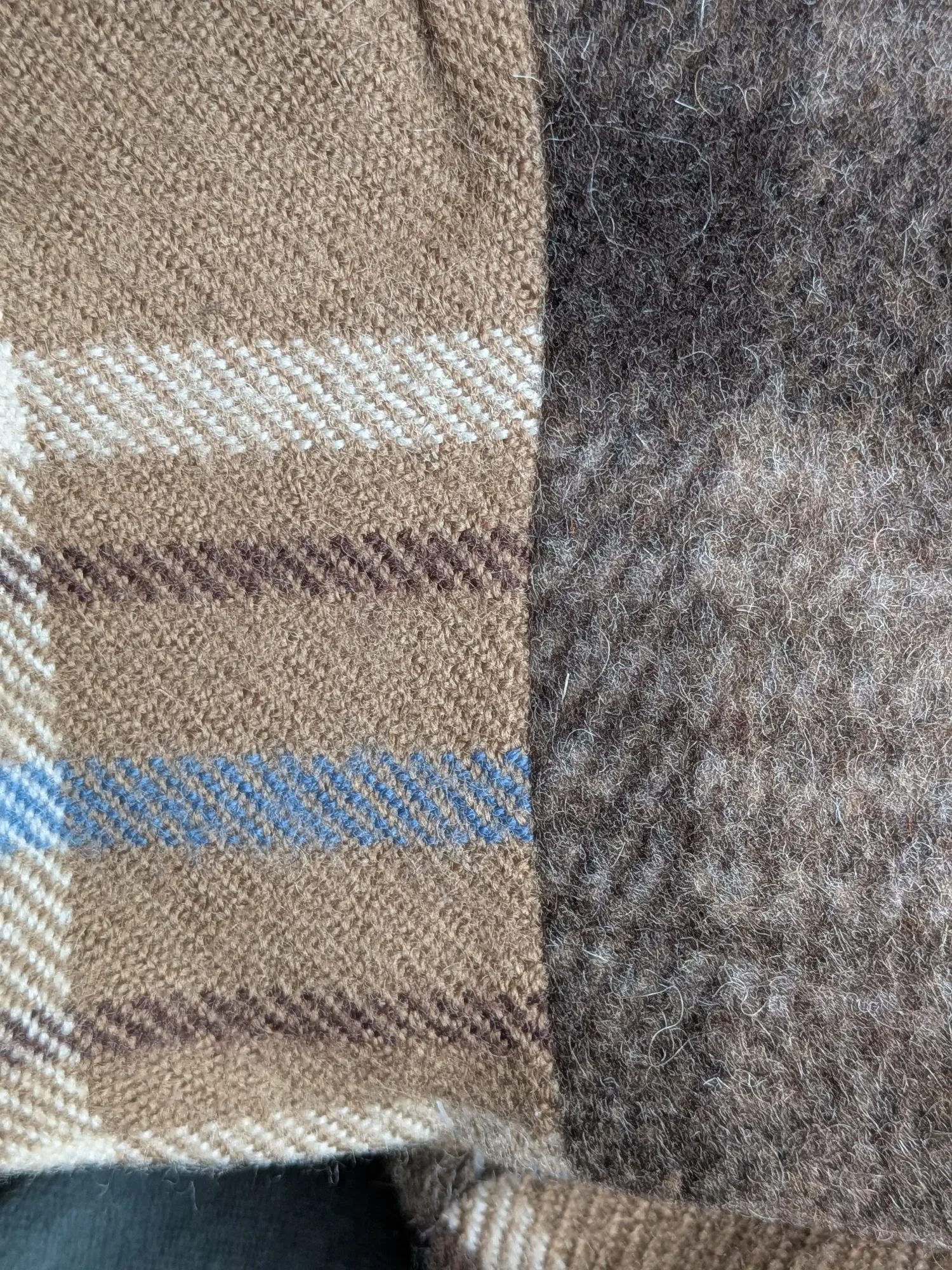 STAYTION Handmade Wool Blend Mittens – Plaid & Solid Color - Image 8