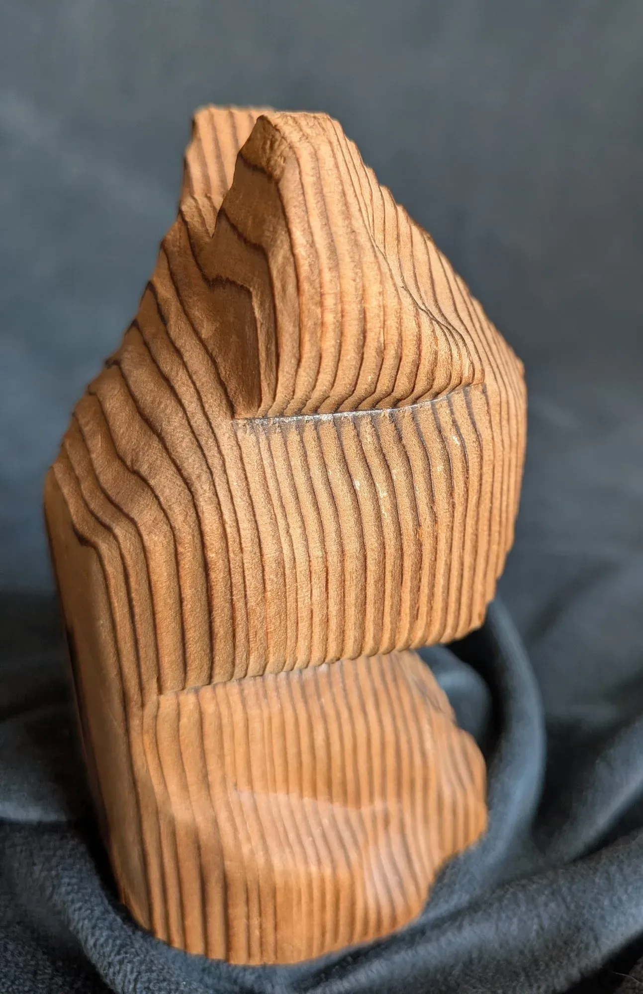 Charming Wooden Bear Figurine in Unique Layered Design - Image 7